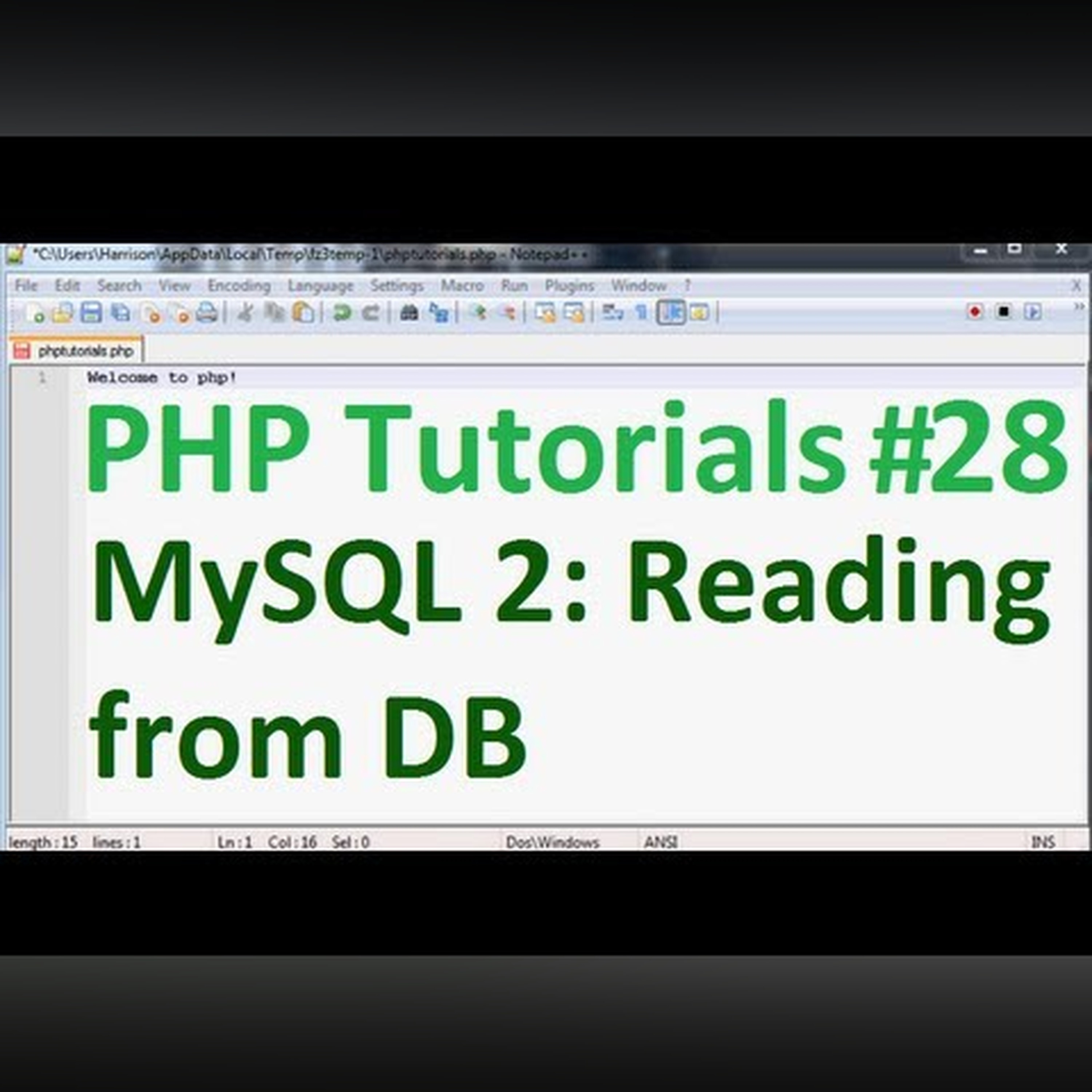 Basic PHP Programming Tutorial 28: MySQL Database Part 2: Reading From Database episode artwork