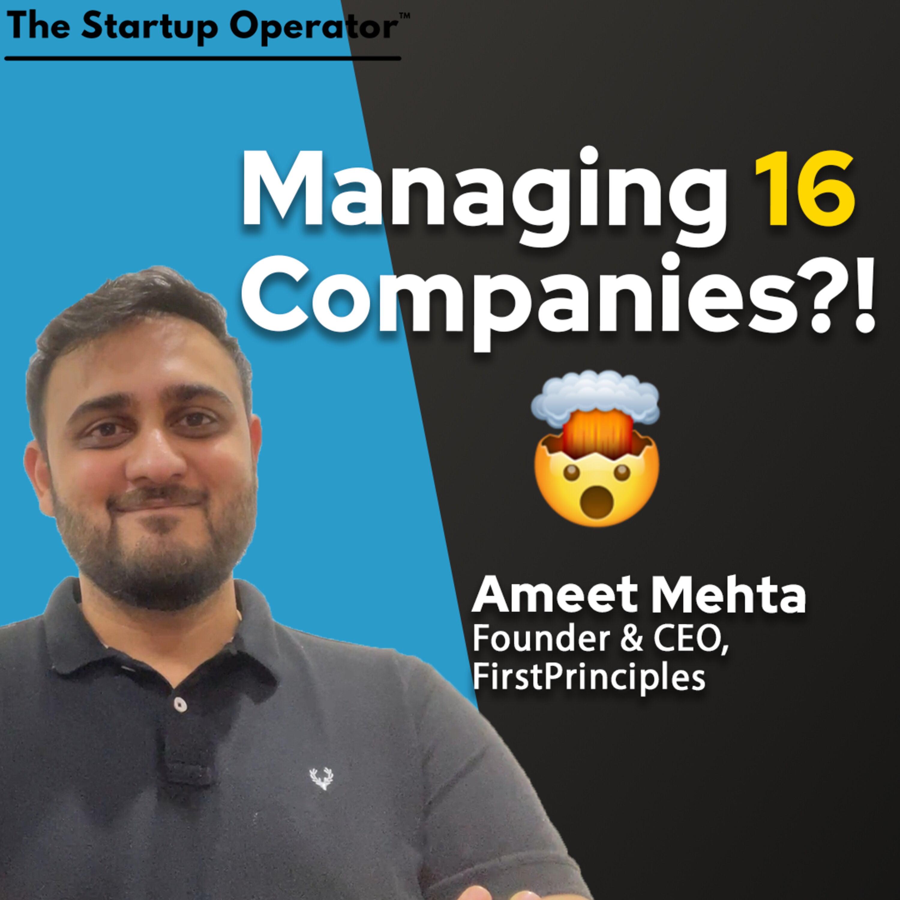 EP 174 : Building a SaaS Business - Ameet Mehta (Founder & CEO, FirstPrinciples) | Venture Studio | Zero to One episode artwork