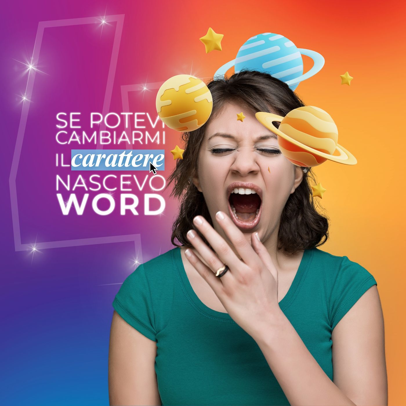 Se potevi cambiarmi il carattere nascevo word