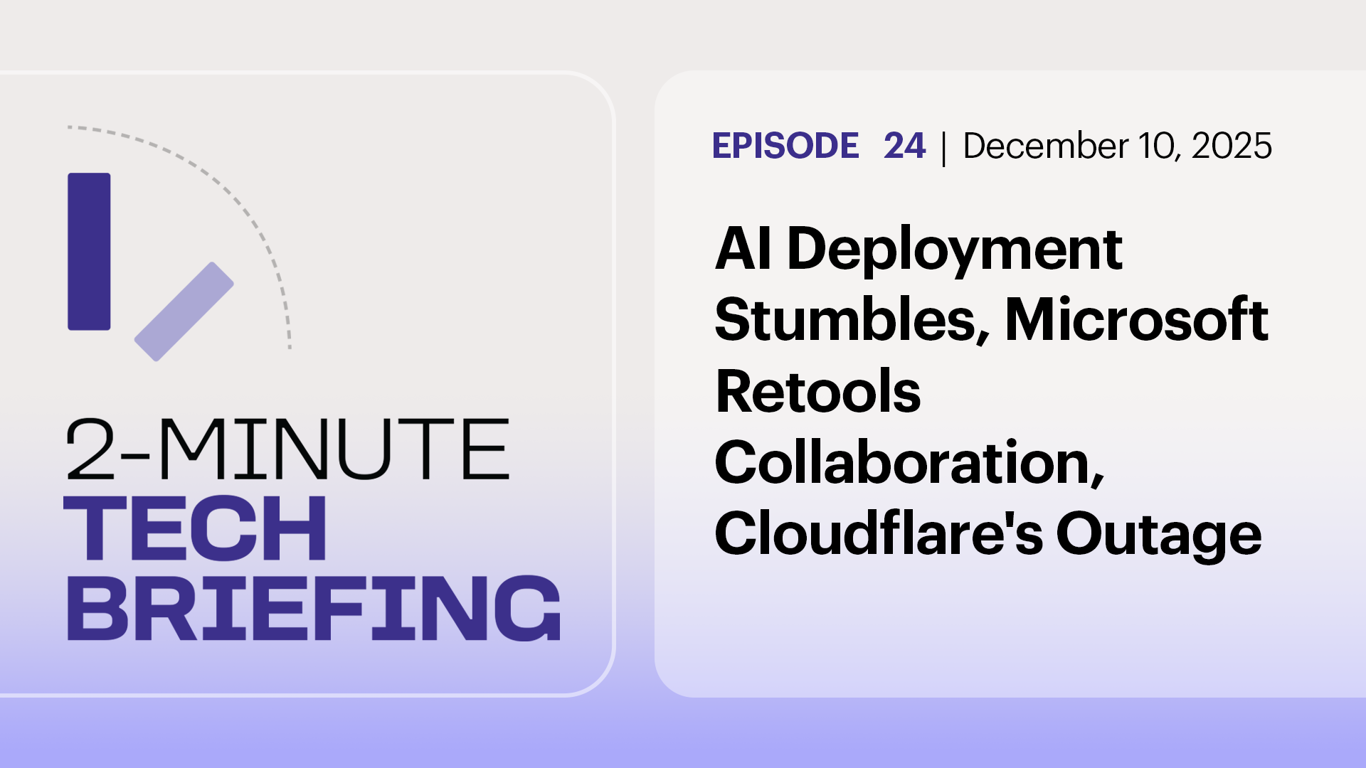 AI Deployment Stumbles, Microsoft Retools Collaboration, Cloudflare's Outage | Ep. 24