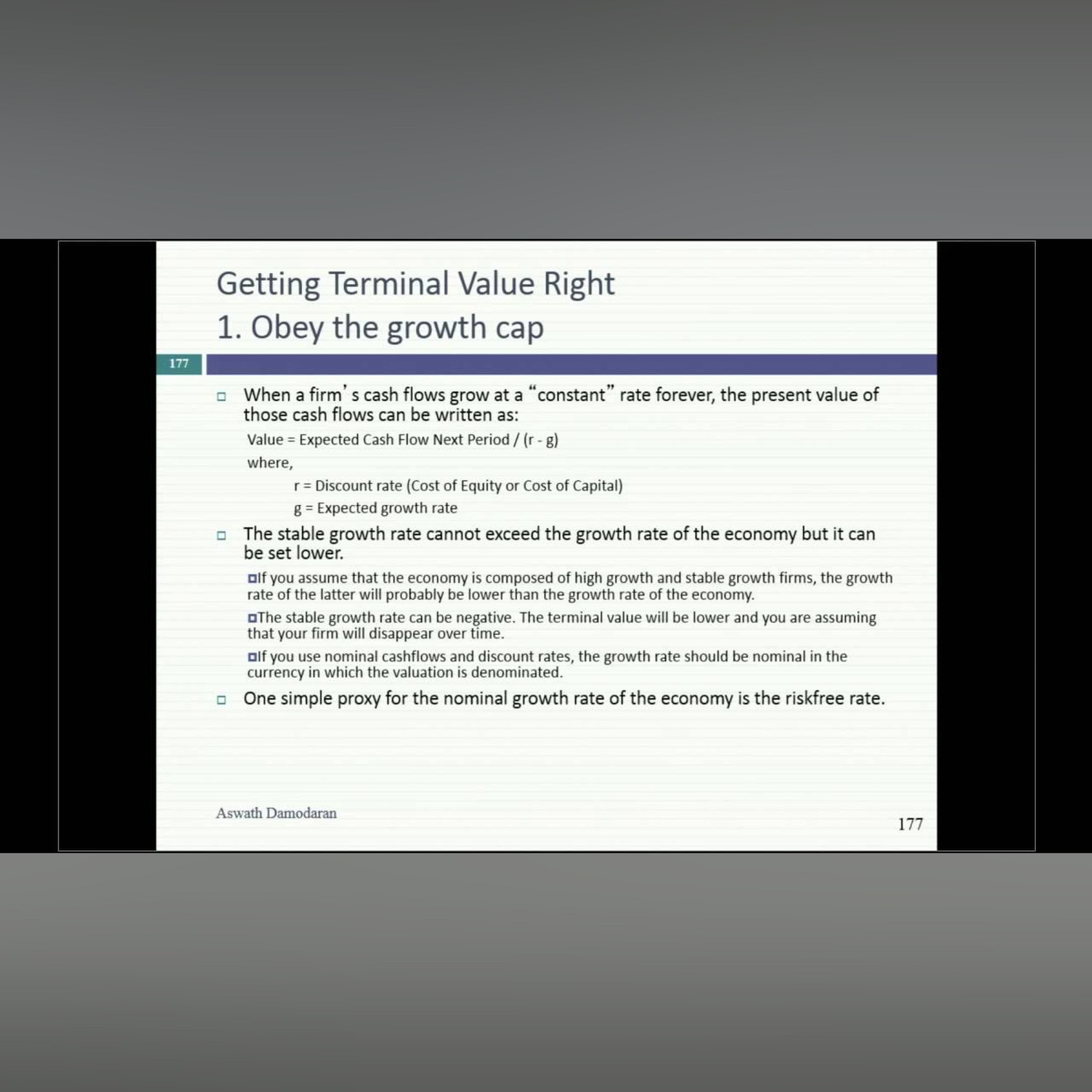 Session 10: Terminal Value