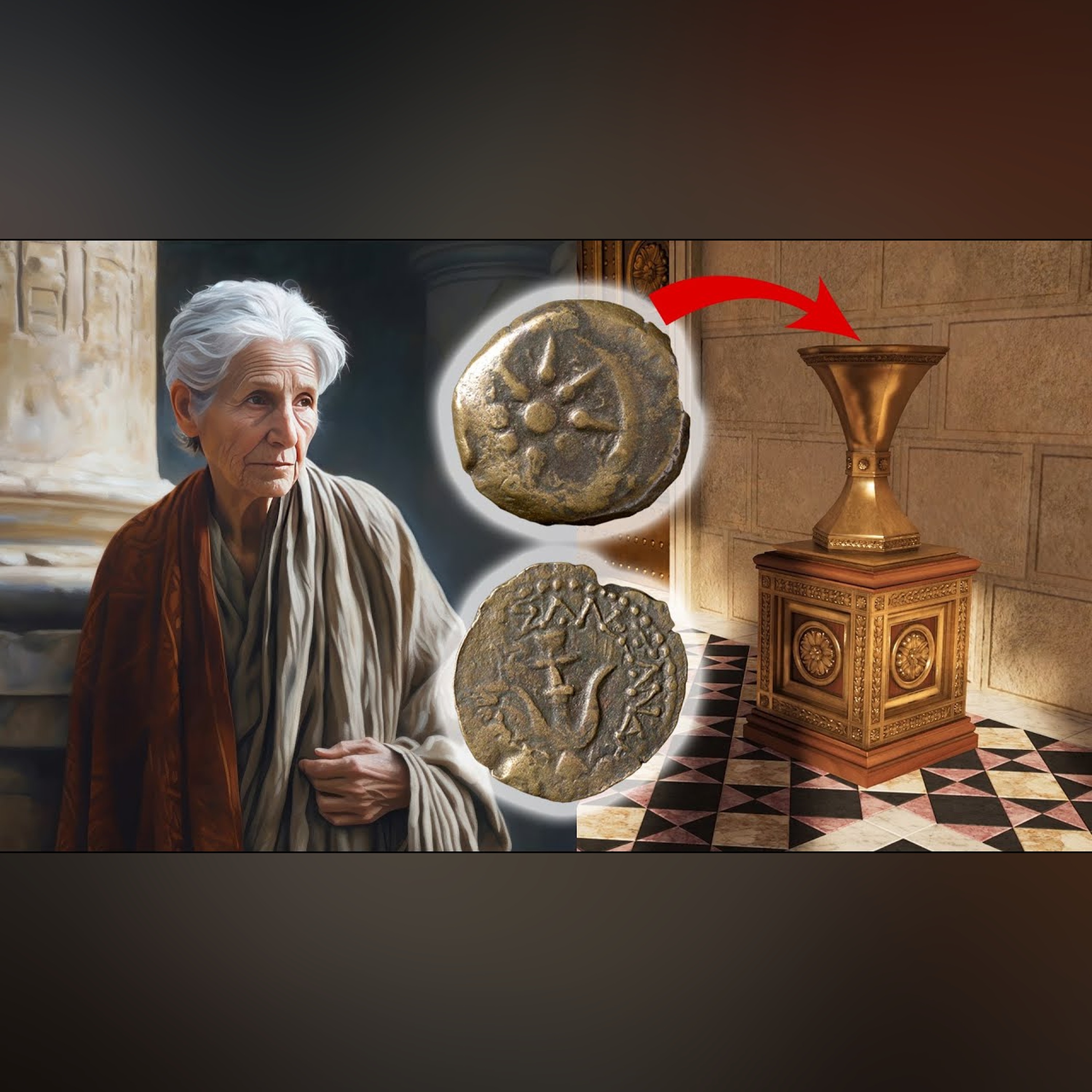 Understanding the story of the Widow's Mite episode artwork
