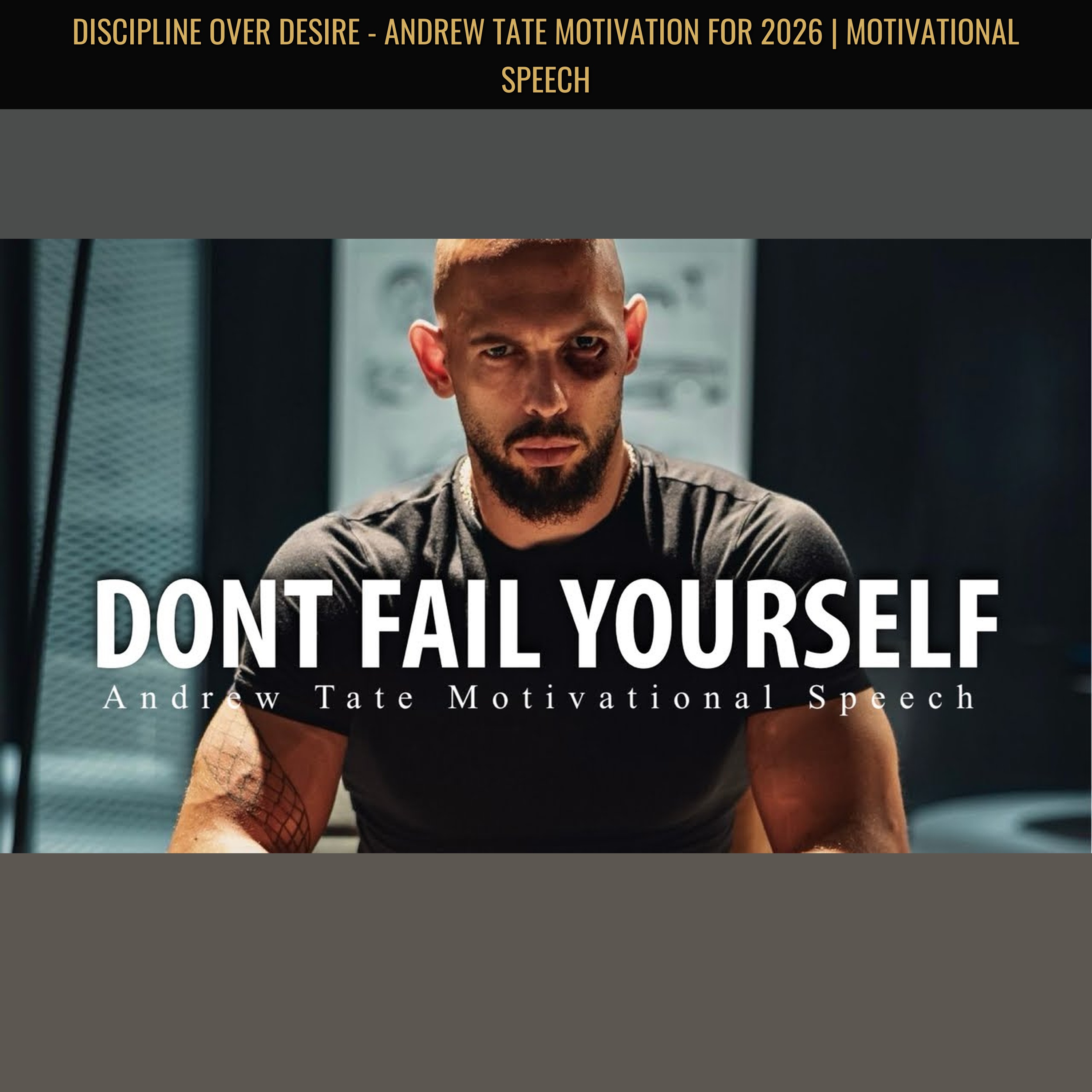 DISCIPLINE OVER DESIRE - Andrew Tate Motivation for 2026 | Motivational Speech