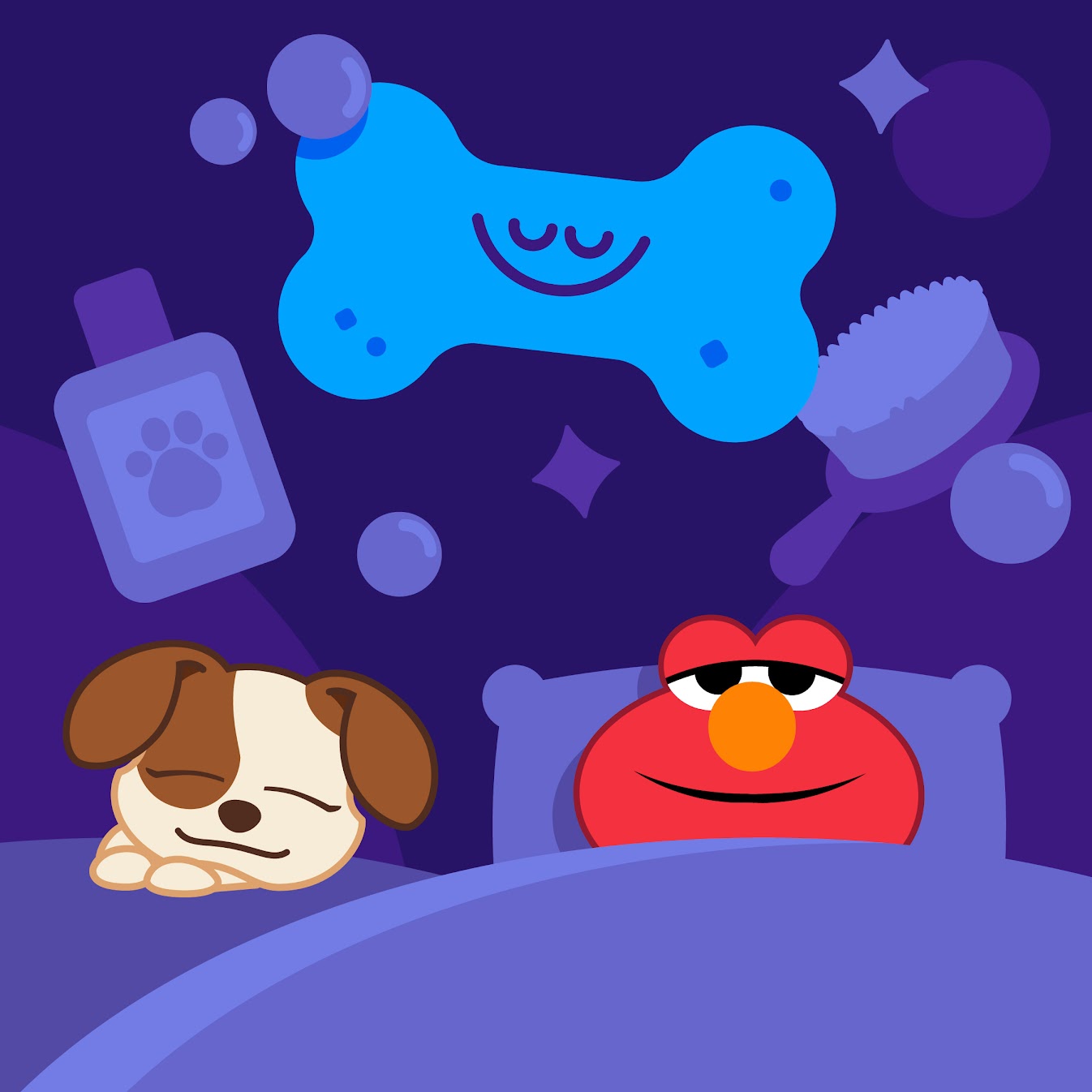 Elmo & Tango at the Puppy Salon