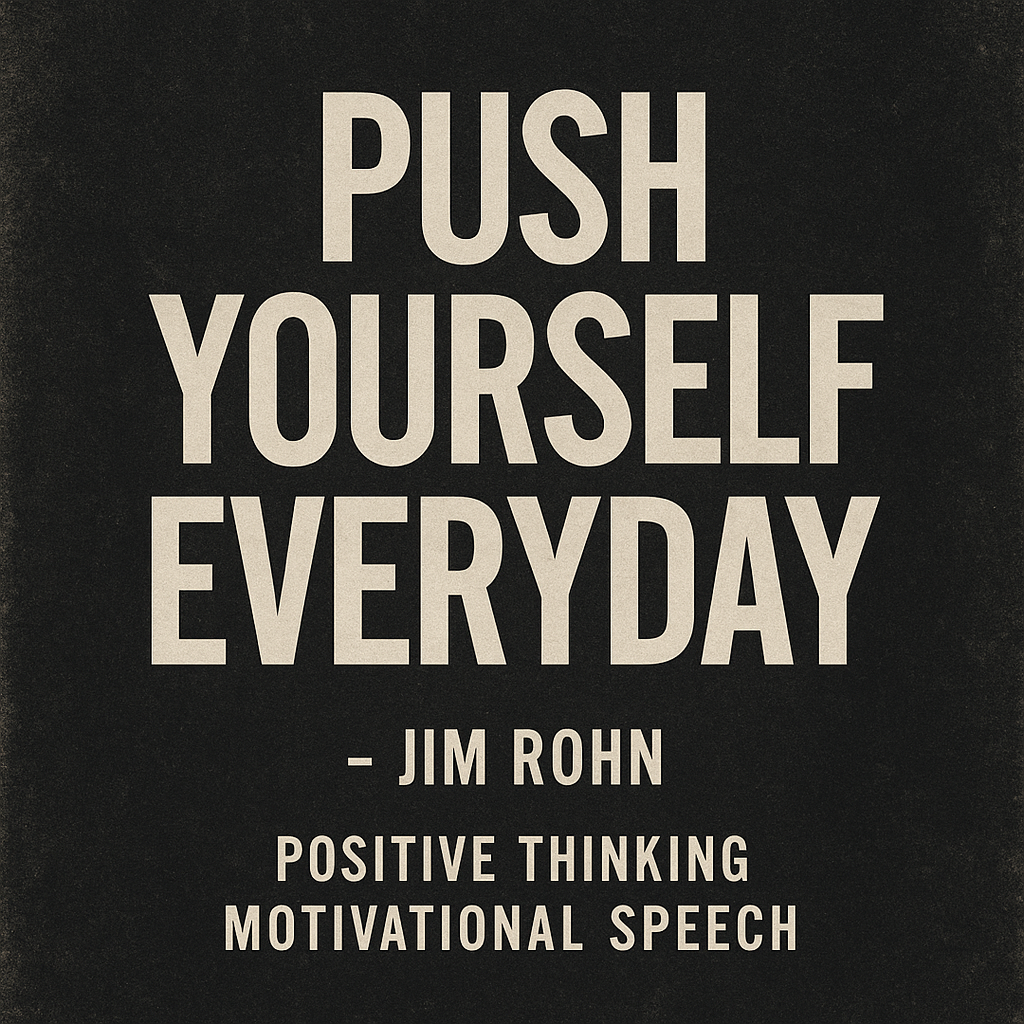 PUSH YOURSELF EVERYDAY – Jim Rohn Positive Thinking Motivational Speech