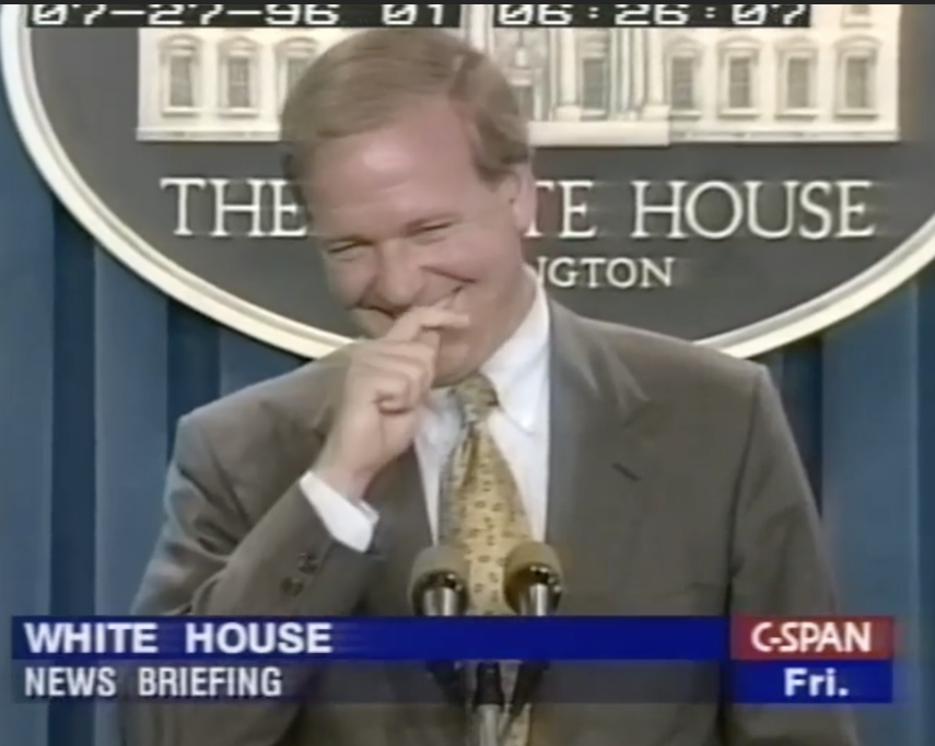 1996 SHOCKER: Clinton Press Secretary Confesses to Smoking Joint When Young