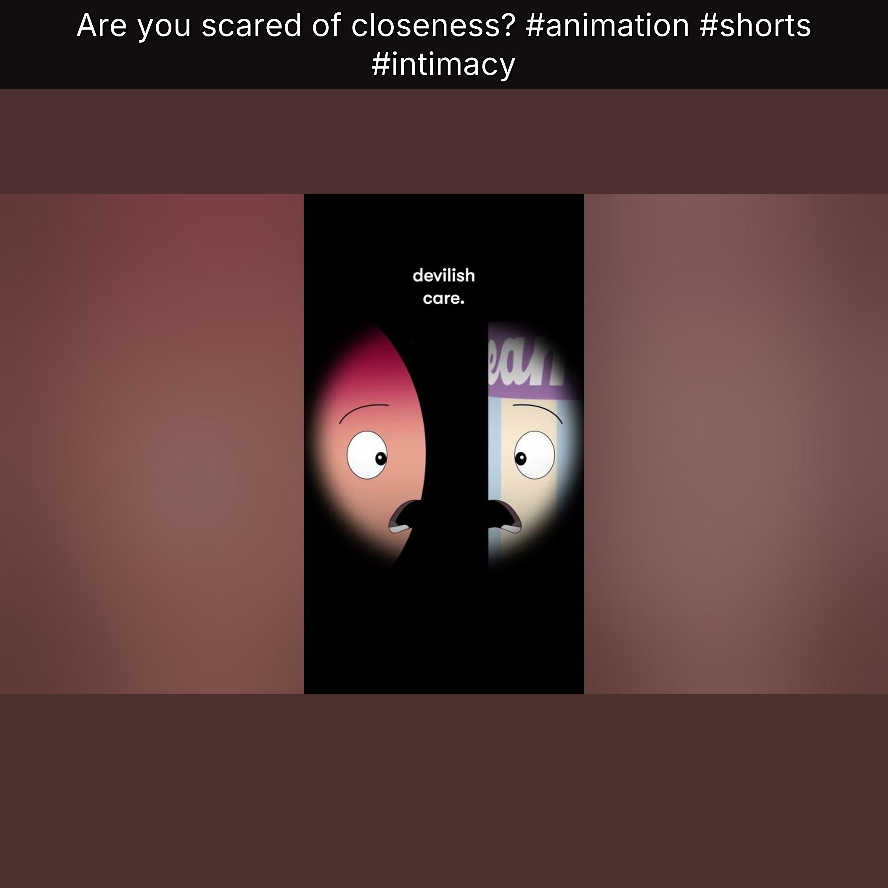 Are you scared of closeness? #animation #shorts #intimacy