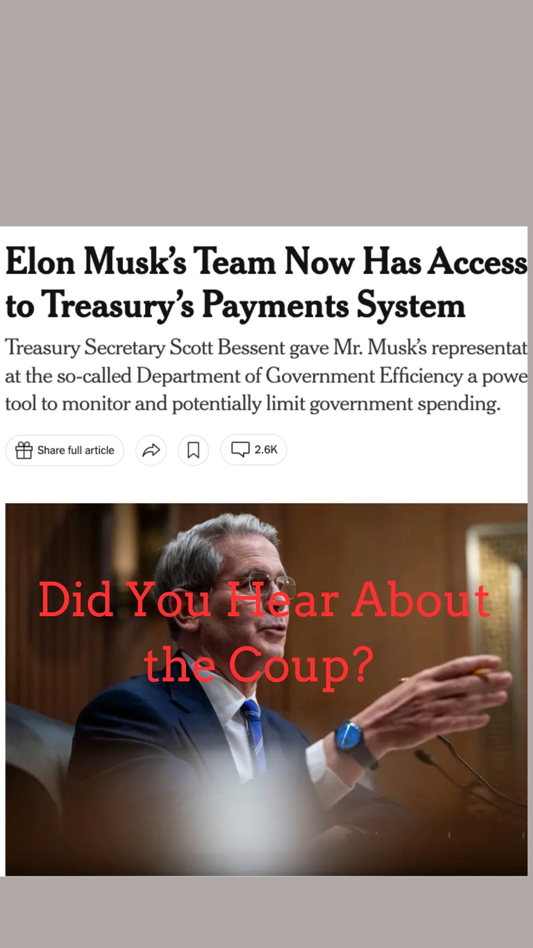 Emergency PSA: Elon Musk's Soft Coup