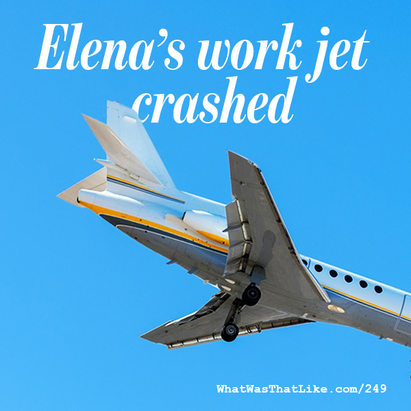 249: Elena's work jet crashed