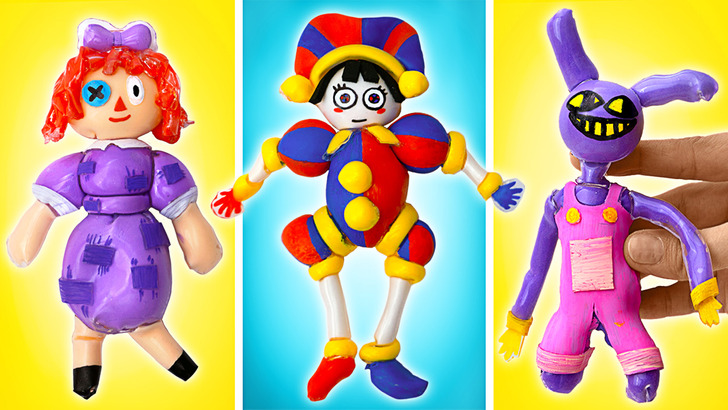 DIY Squishy Circus Characters with Nano Tape and Clay!
