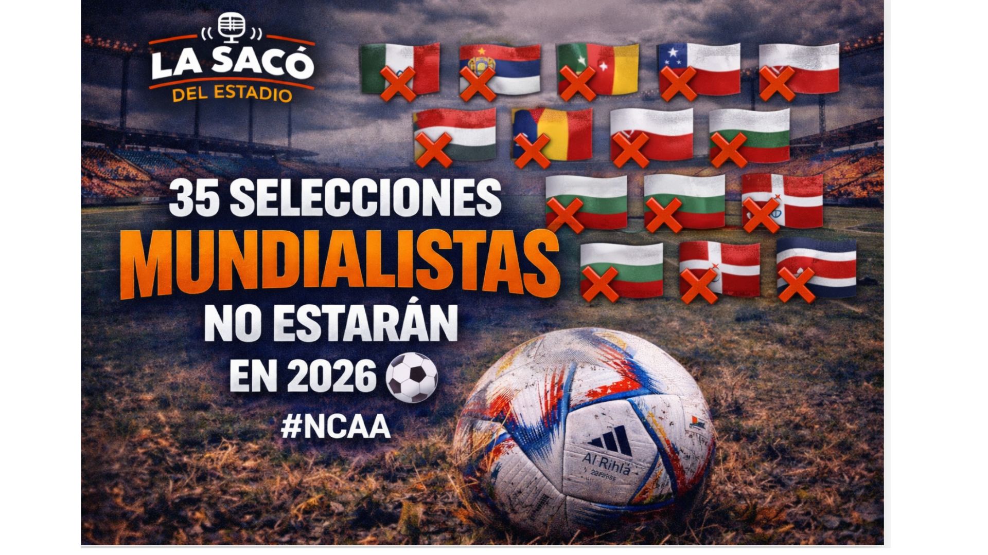 35 selecciones MUNDIALISTAS no estarán en el Mundial⚽️ episode artwork