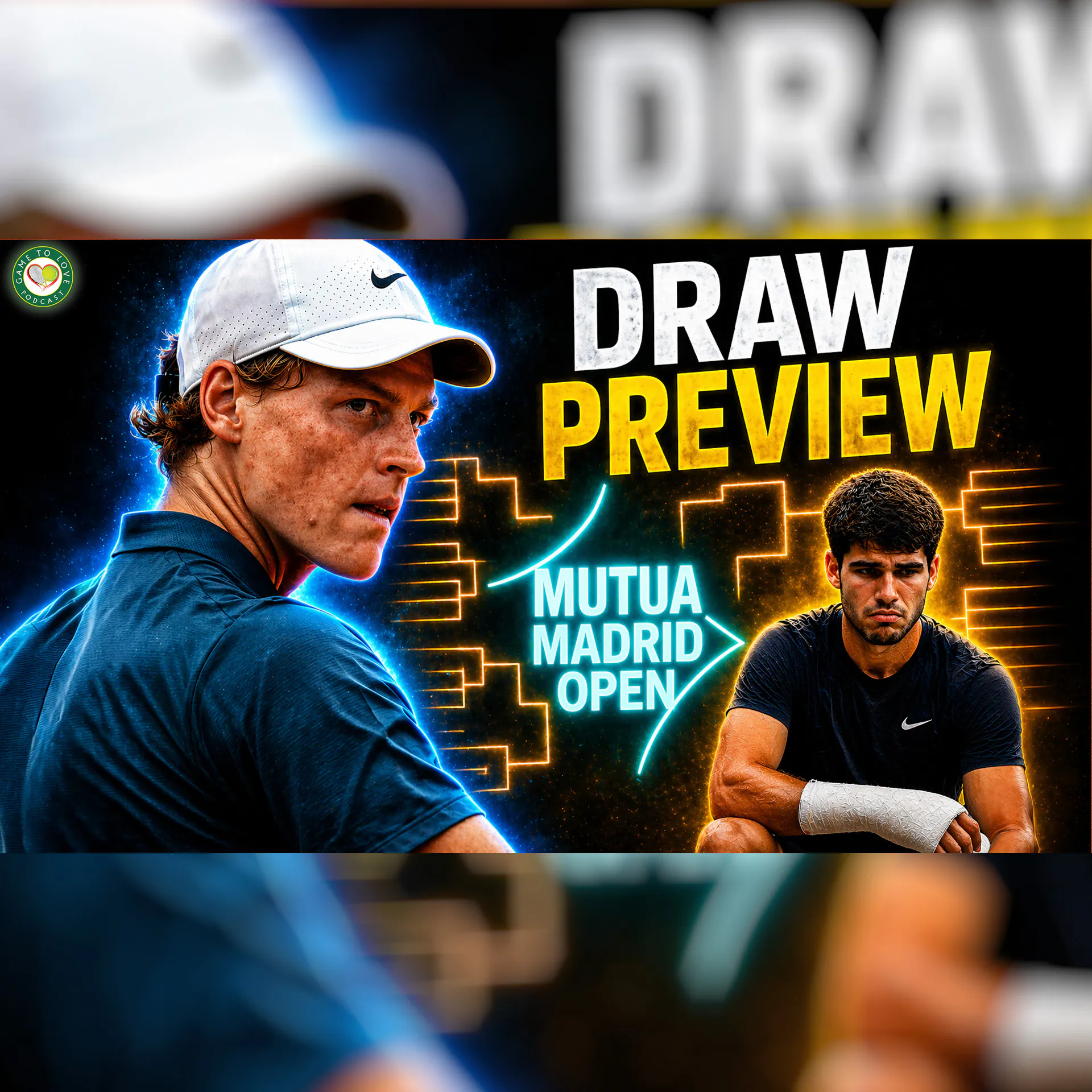 Alcaraz MISSING Roland Garros? 😲 Sinner 5 in a Row? Madrid 2026 | Draw Preview | GTL Tennis Podcast episode artwork