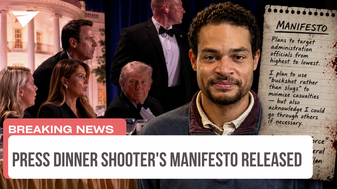 Press Dinner Shooter's Manifesto Released, Breaking News