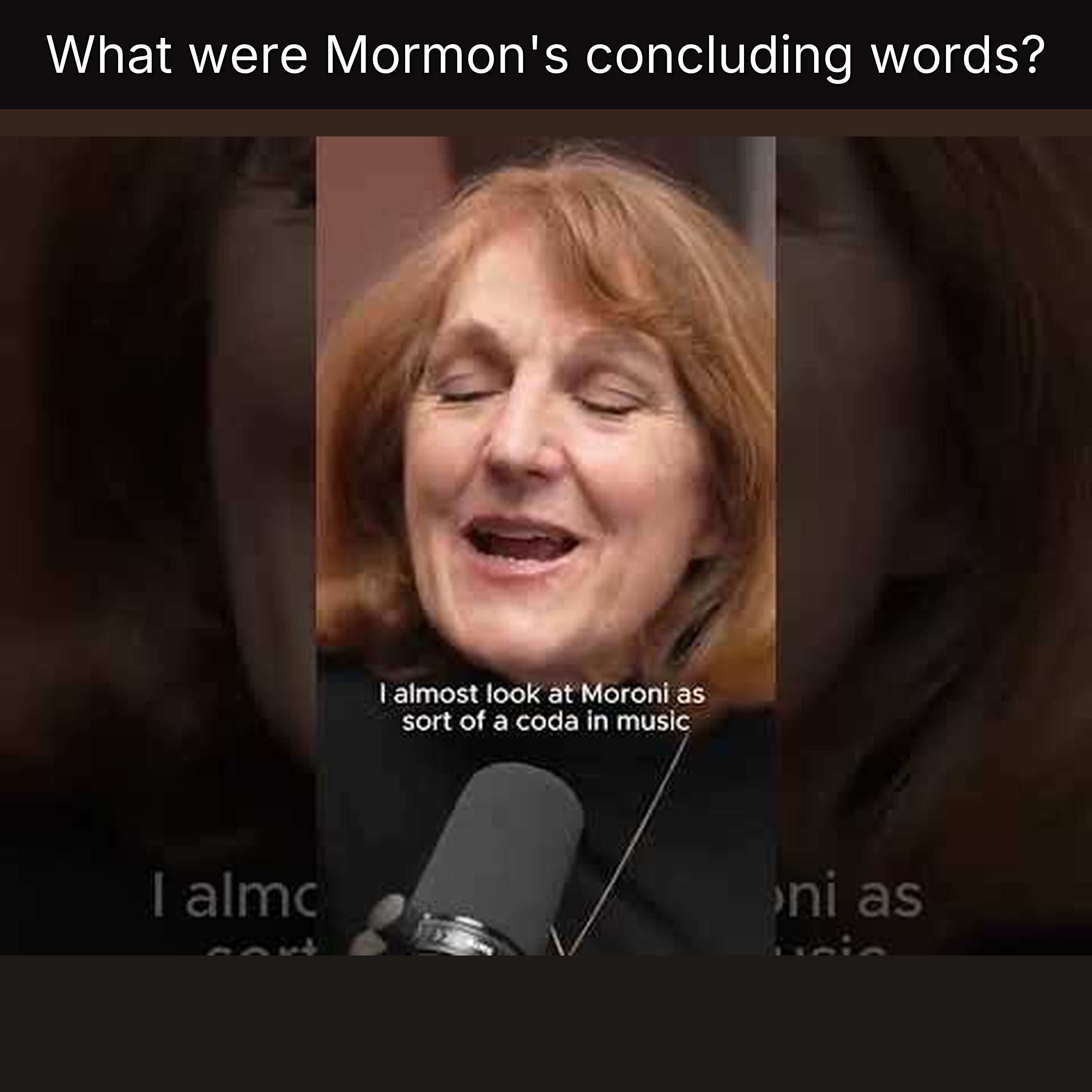 What were Mormon's concluding words? episode artwork