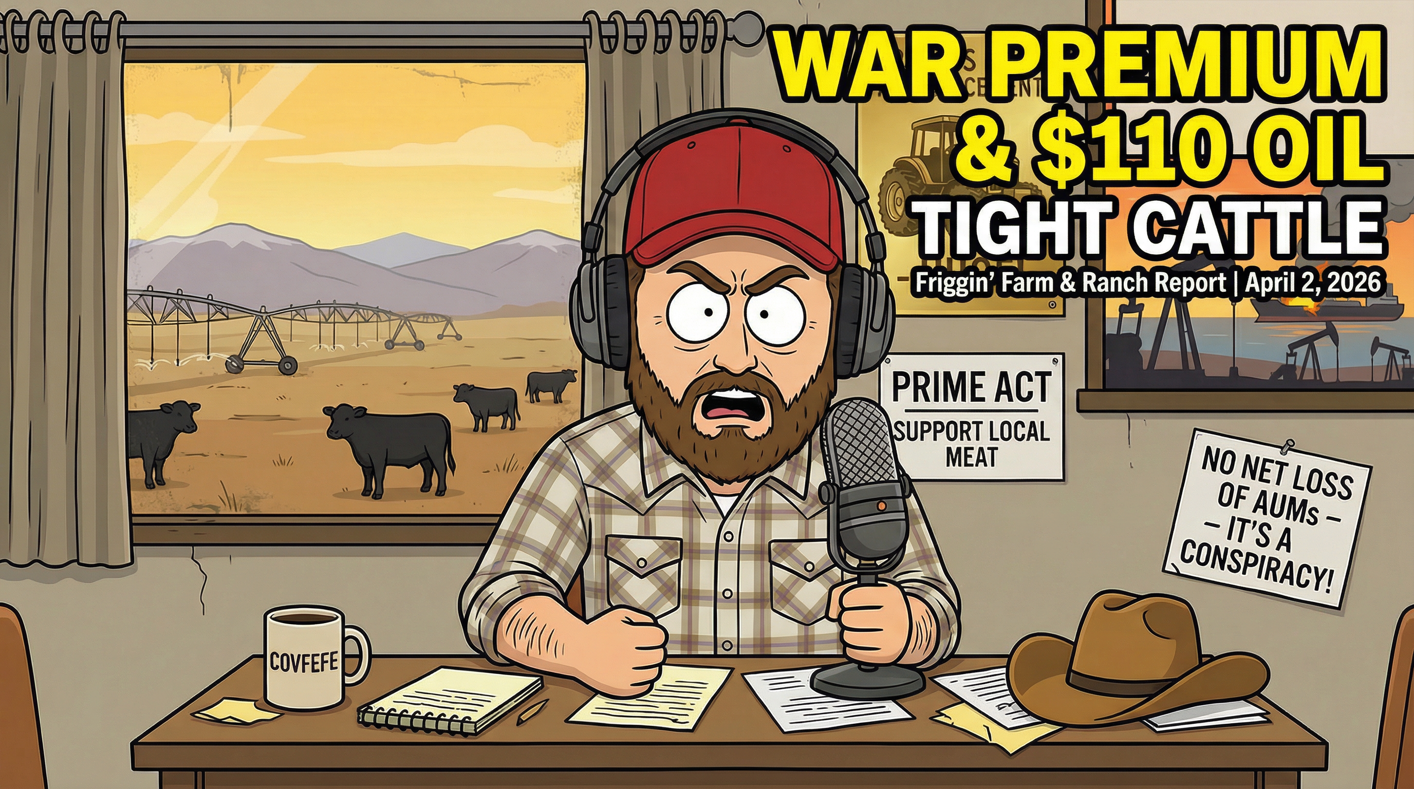 Friggin' Farm & Ranch Report | War Premium, Tight Cattle & DC Fire — April 2, 2026