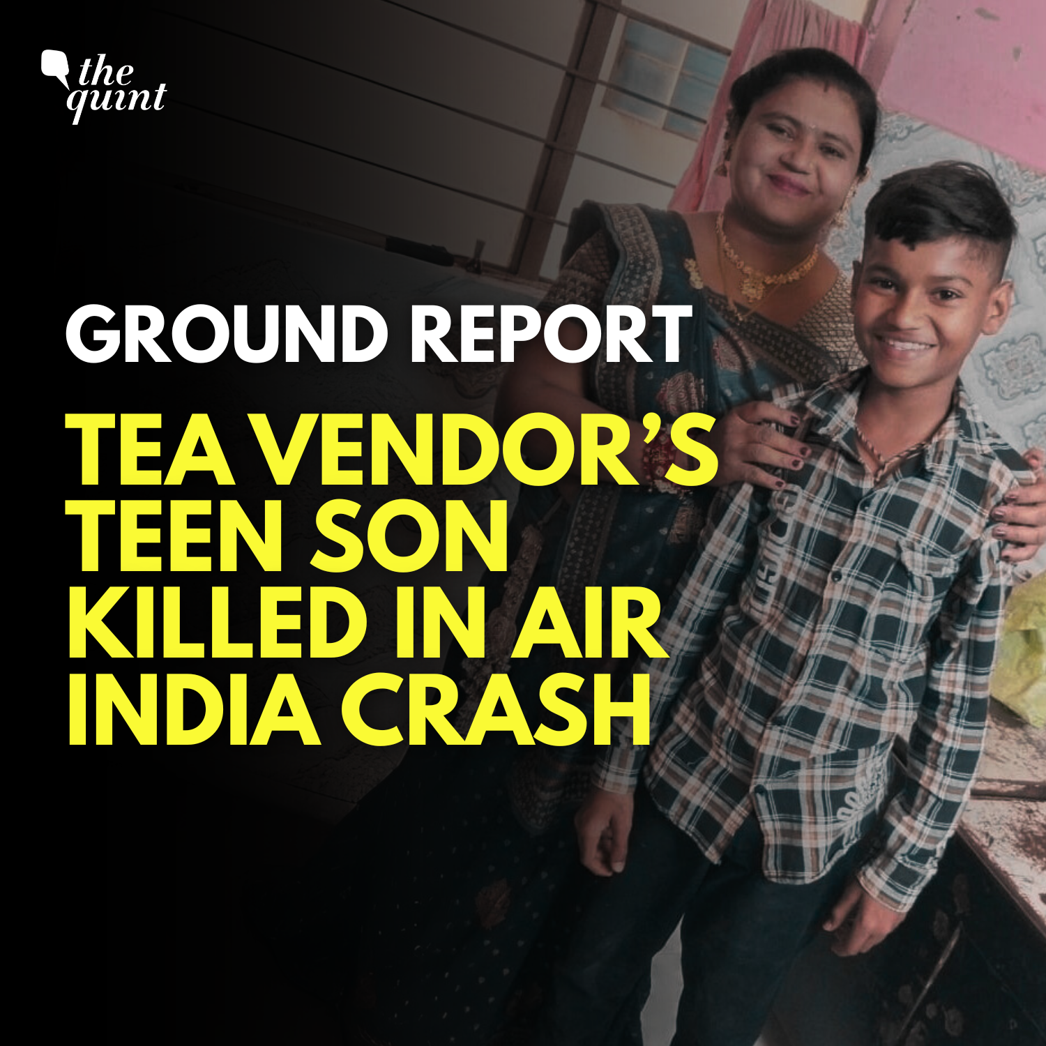 Air India Plane Crash: Tea Vendor's Teen Son Killed by Falling Debris; Mother Survives | The Quint episode artwork