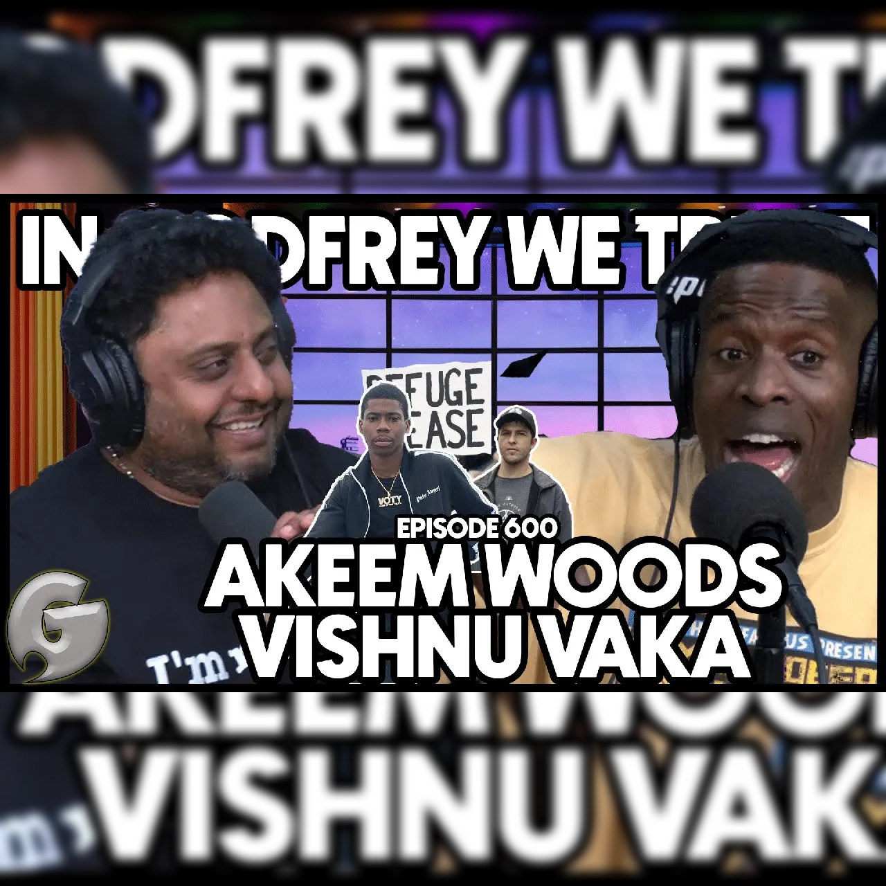 600. Trump Welcomes White African Refugees? l Vishnu Vaka & Akeem Woods episode artwork