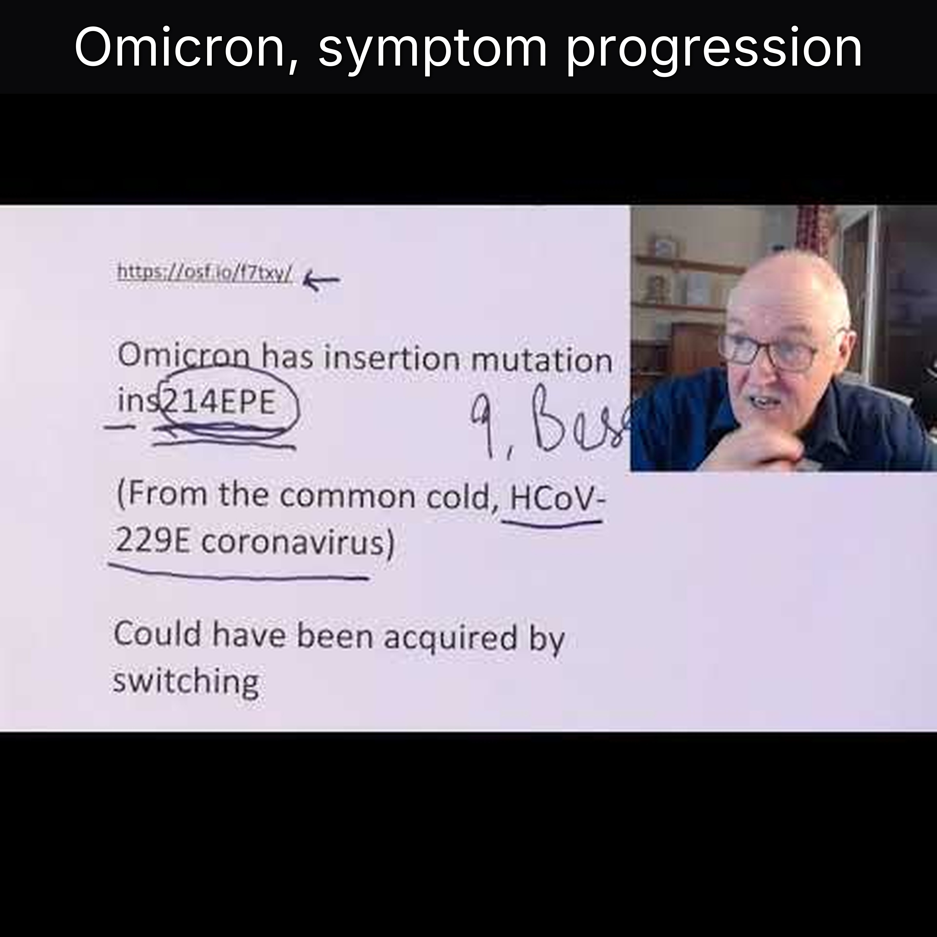Omicron, symptom progression