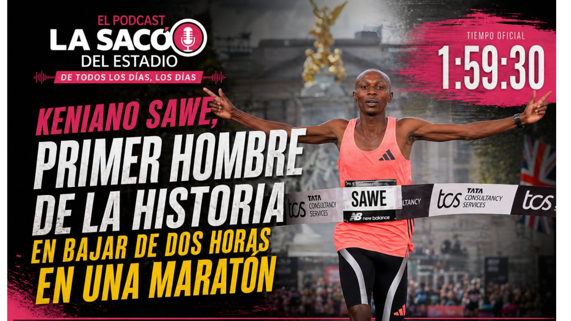 Keniano Sawe primer hombre de la historia en bajar de 2 horas en una Maratón. episode artwork