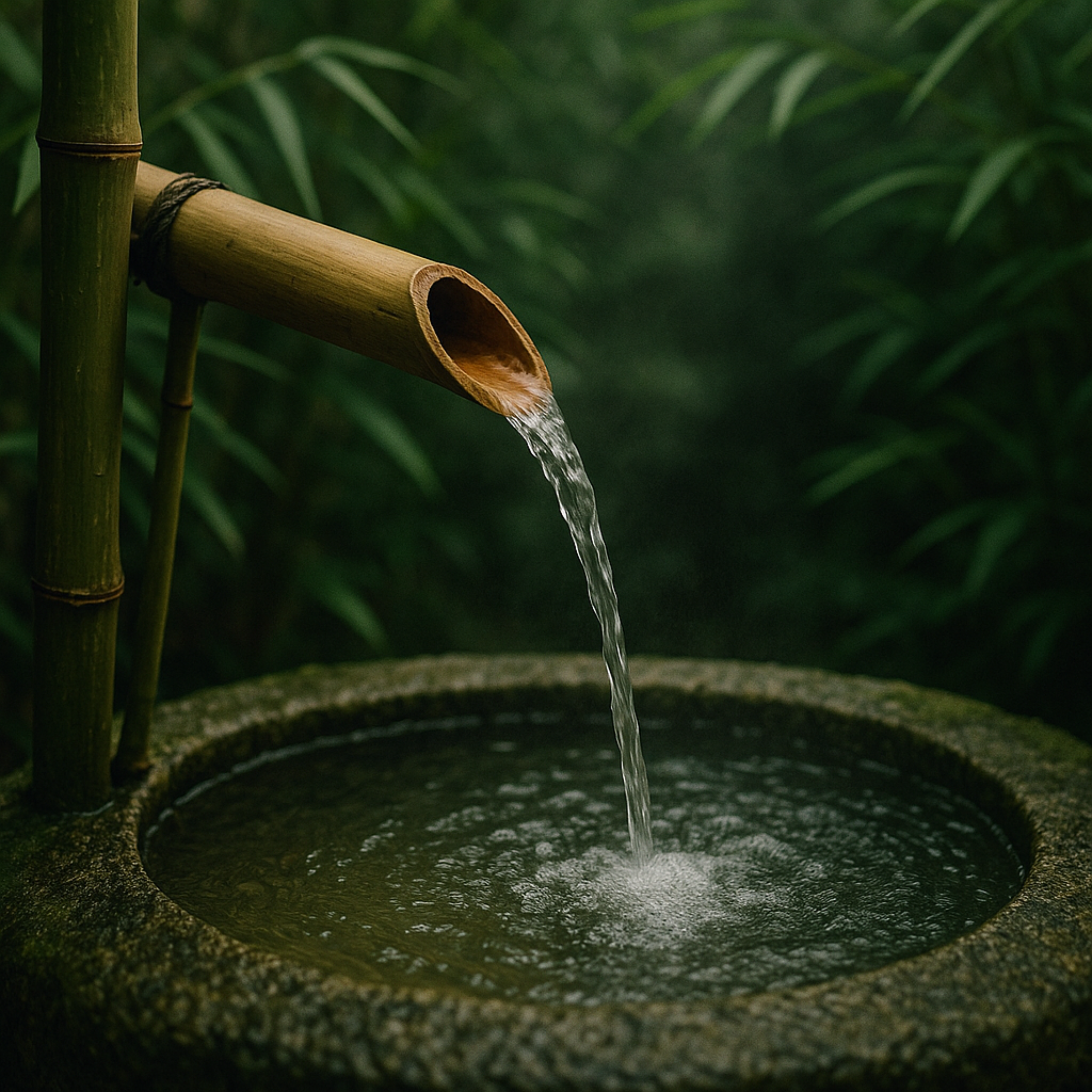 Water Fountain Sounds "Bamboo Water White Noise" for Meditation & Focus
