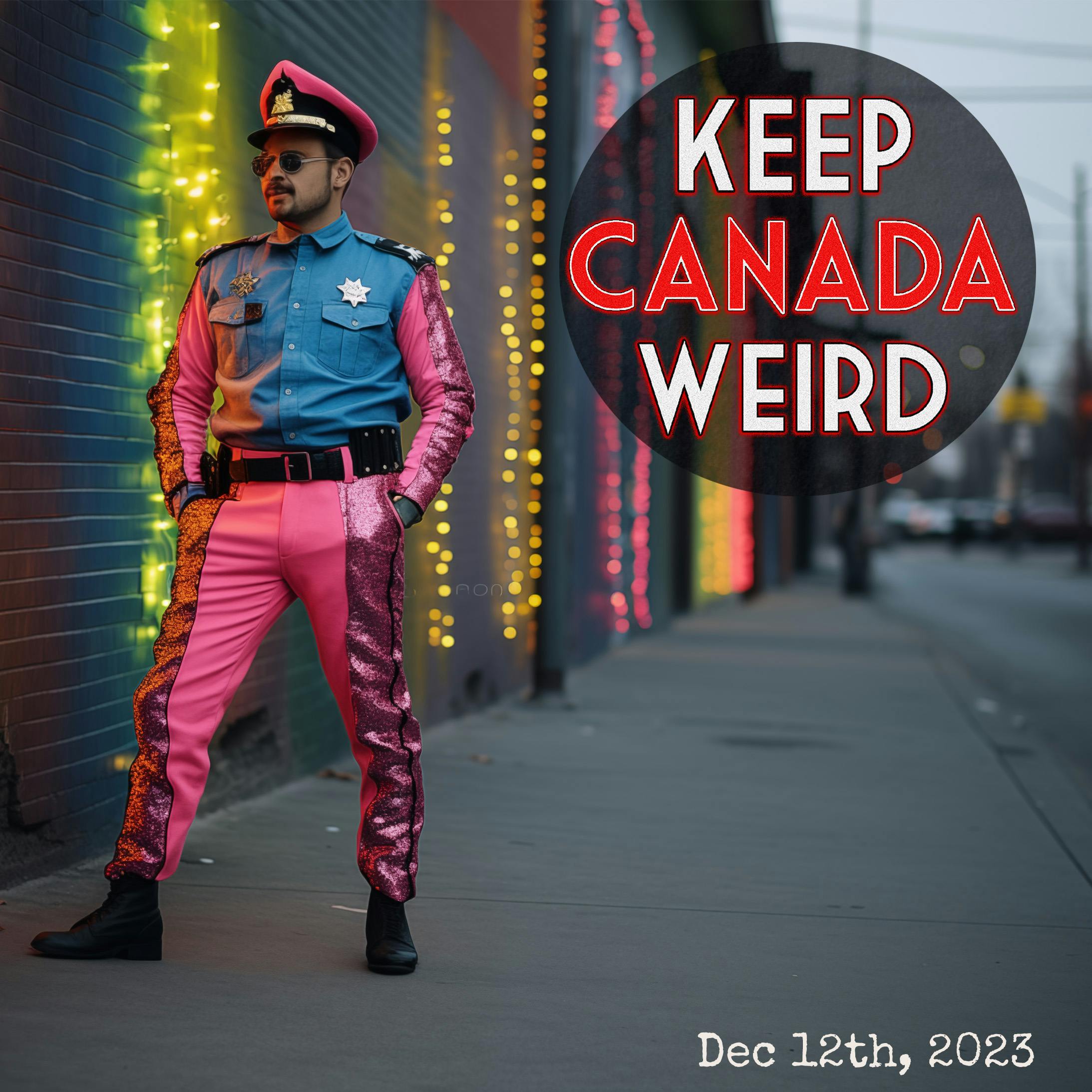 KEEP CANADA WEIRD - Dec 13th, 2023 - thumb tacks, Taylor Swift, Orillia's tree, and weird pants on police