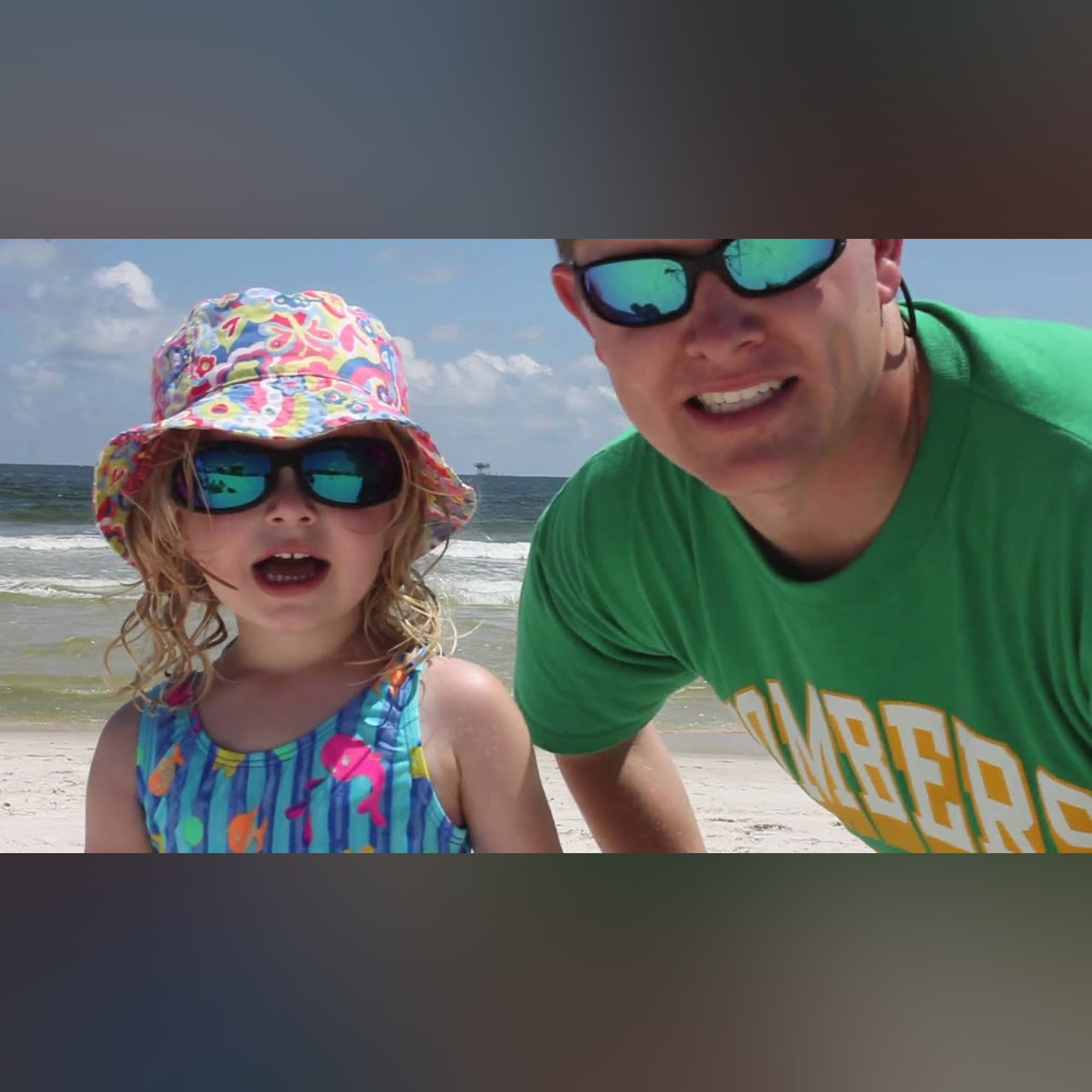 3 year old reports on oil spill conditions on Alabama's Gulf coast