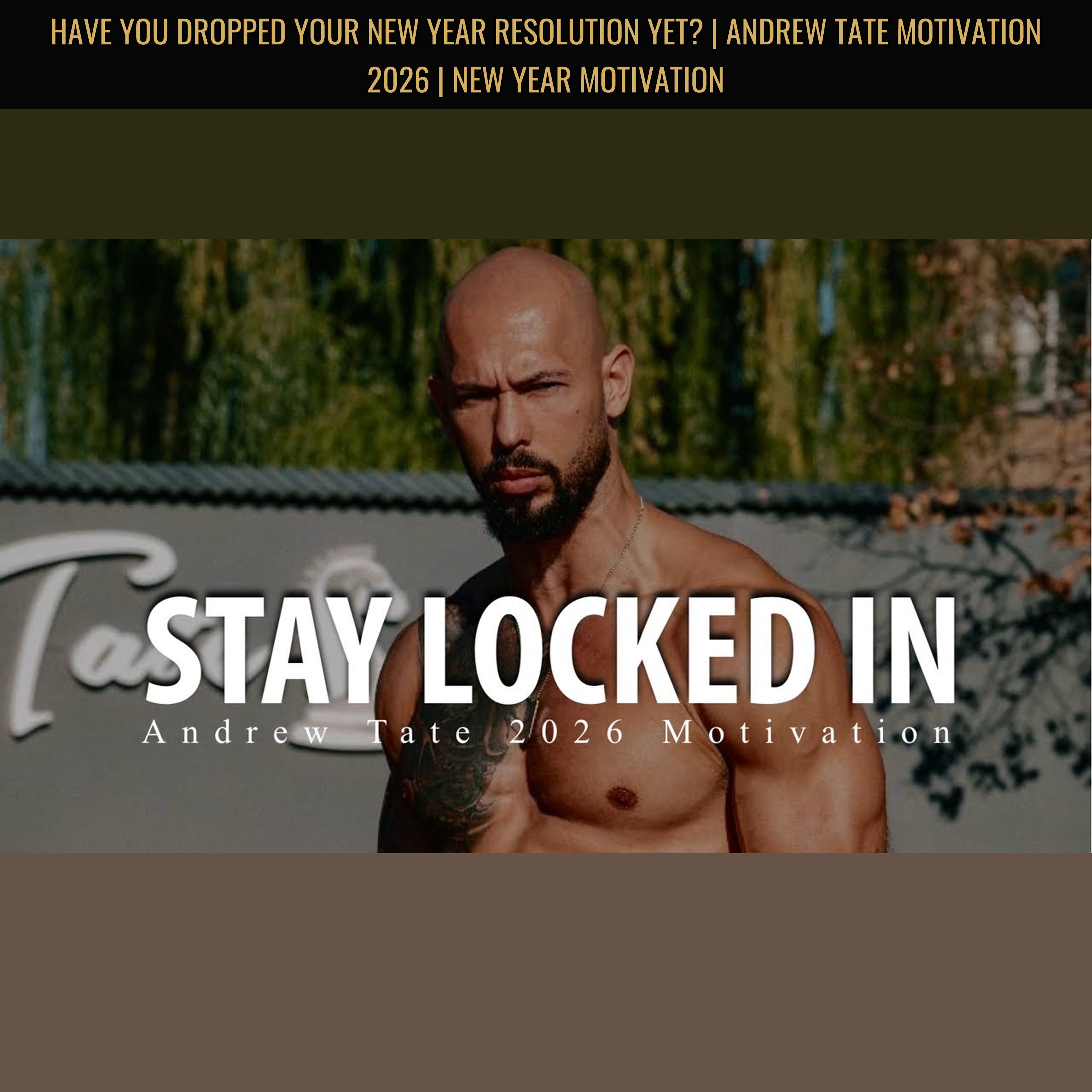 HAVE YOU DROPPED Your New Year RESOLUTION Yet? | Andrew Tate Motivation 2026 | New Year Motivation