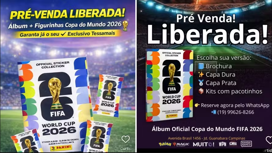Álbum da Copa de 2026 vira alvo de golpes antes mesmo do lançamento; valores chegam a R$ 1,7 mil