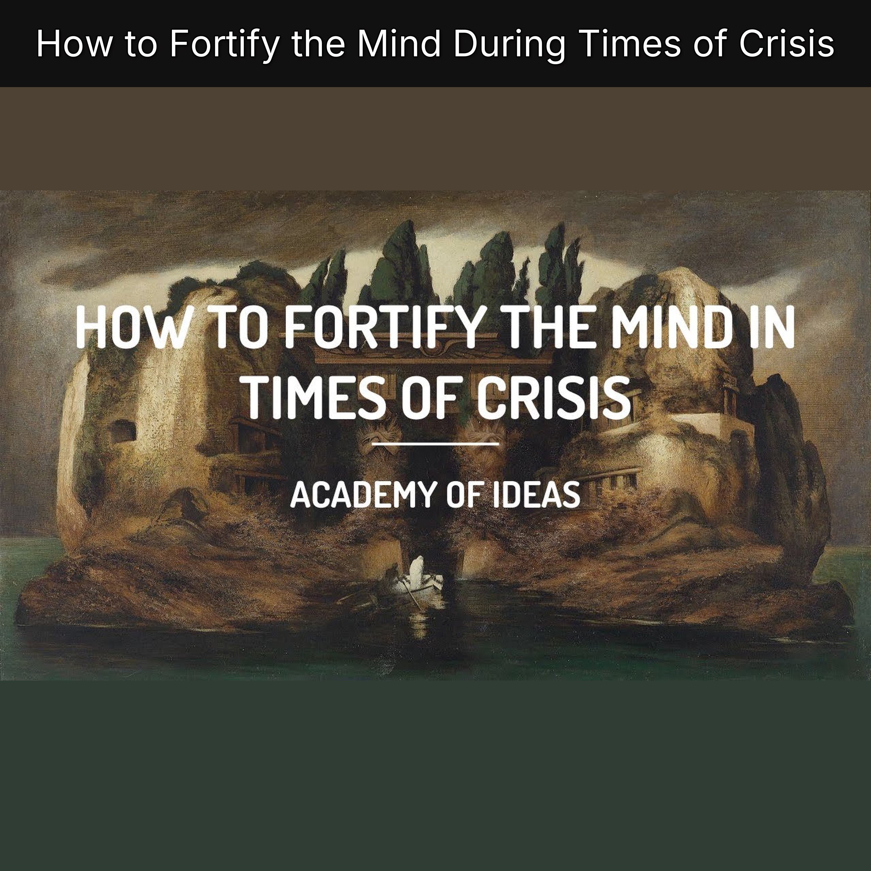 How to Fortify the Mind During Times of Crisis episode artwork