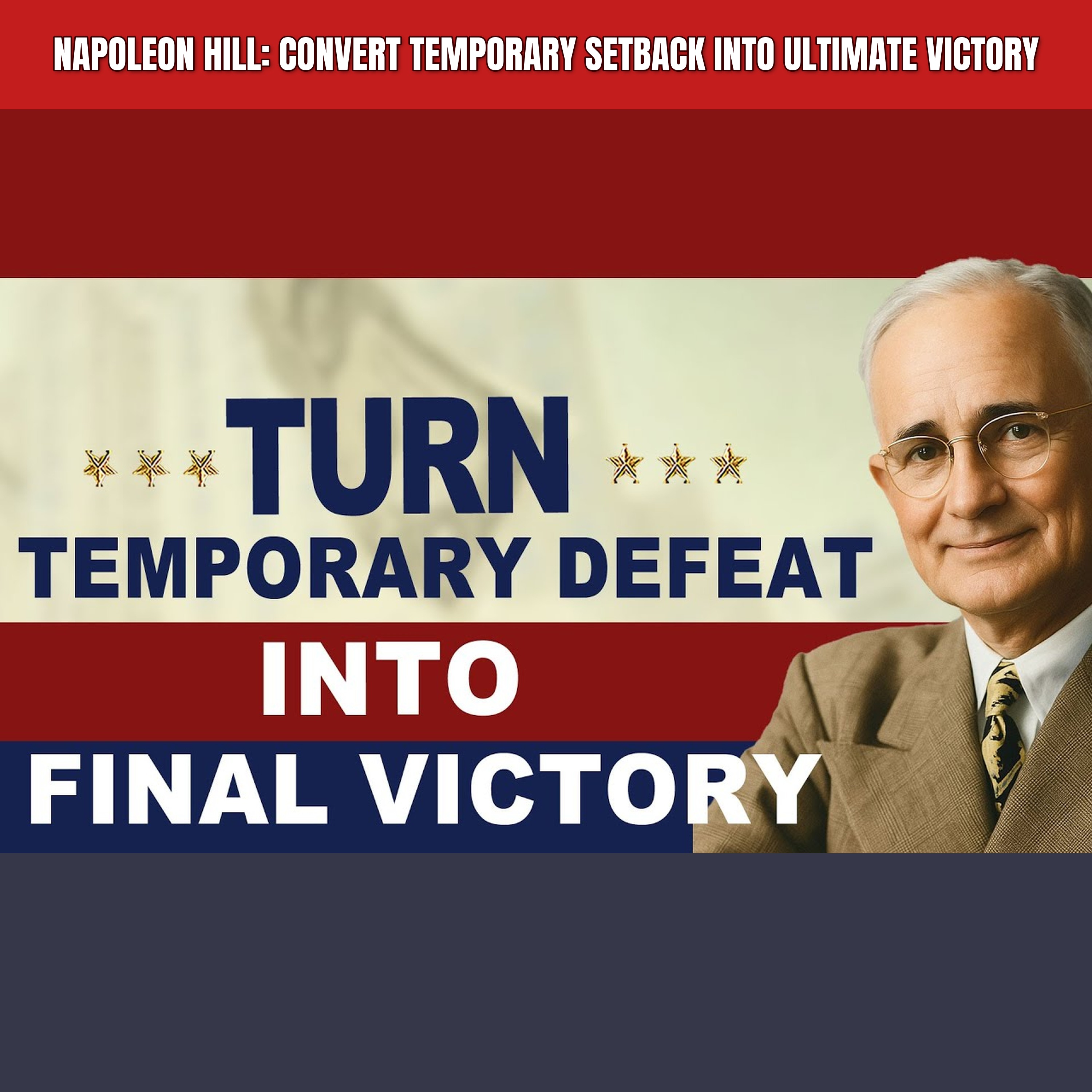 Napoleon Hill: Convert Temporary Setback into Ultimate Victory
