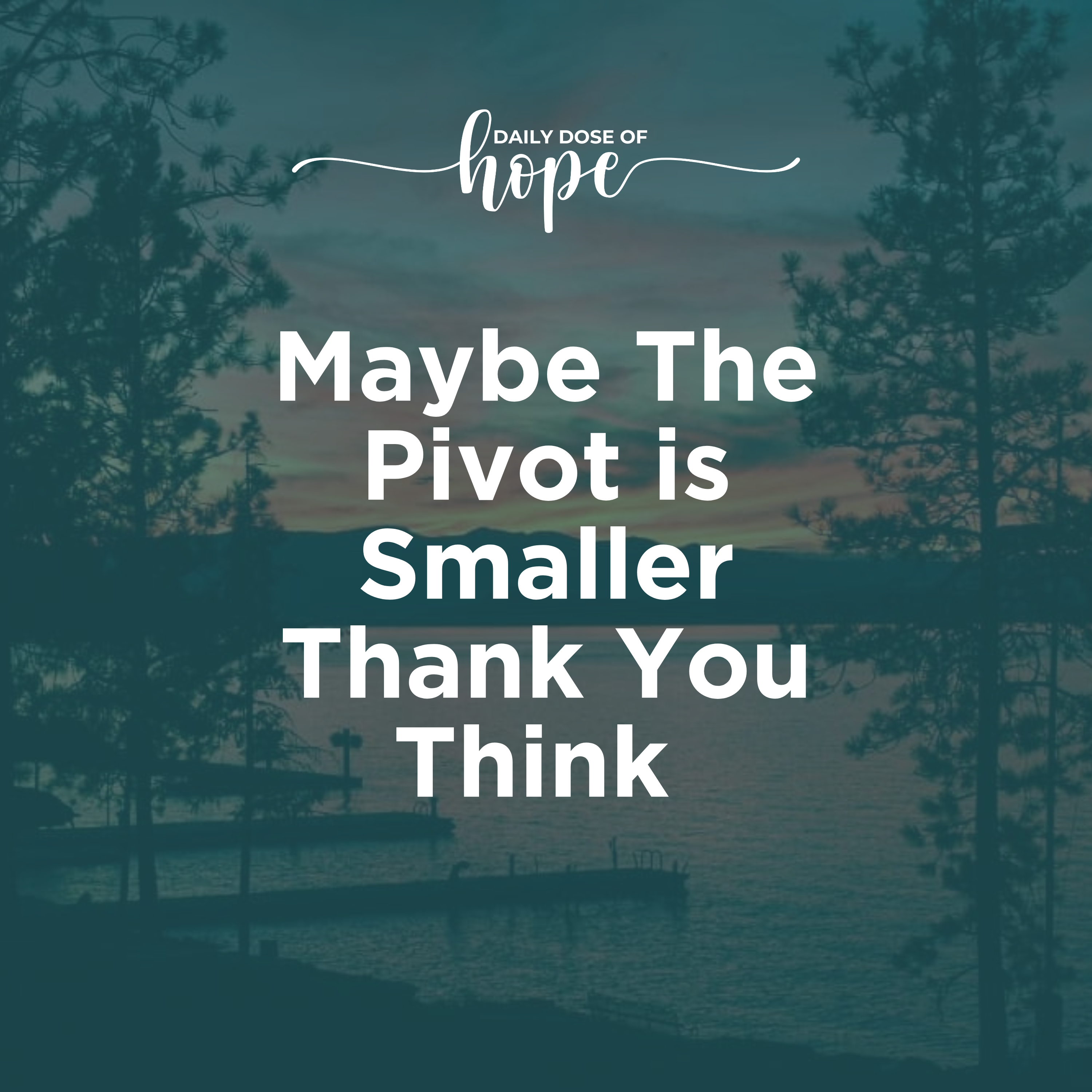 Maybe the Pivot Is Smaller Than You Think