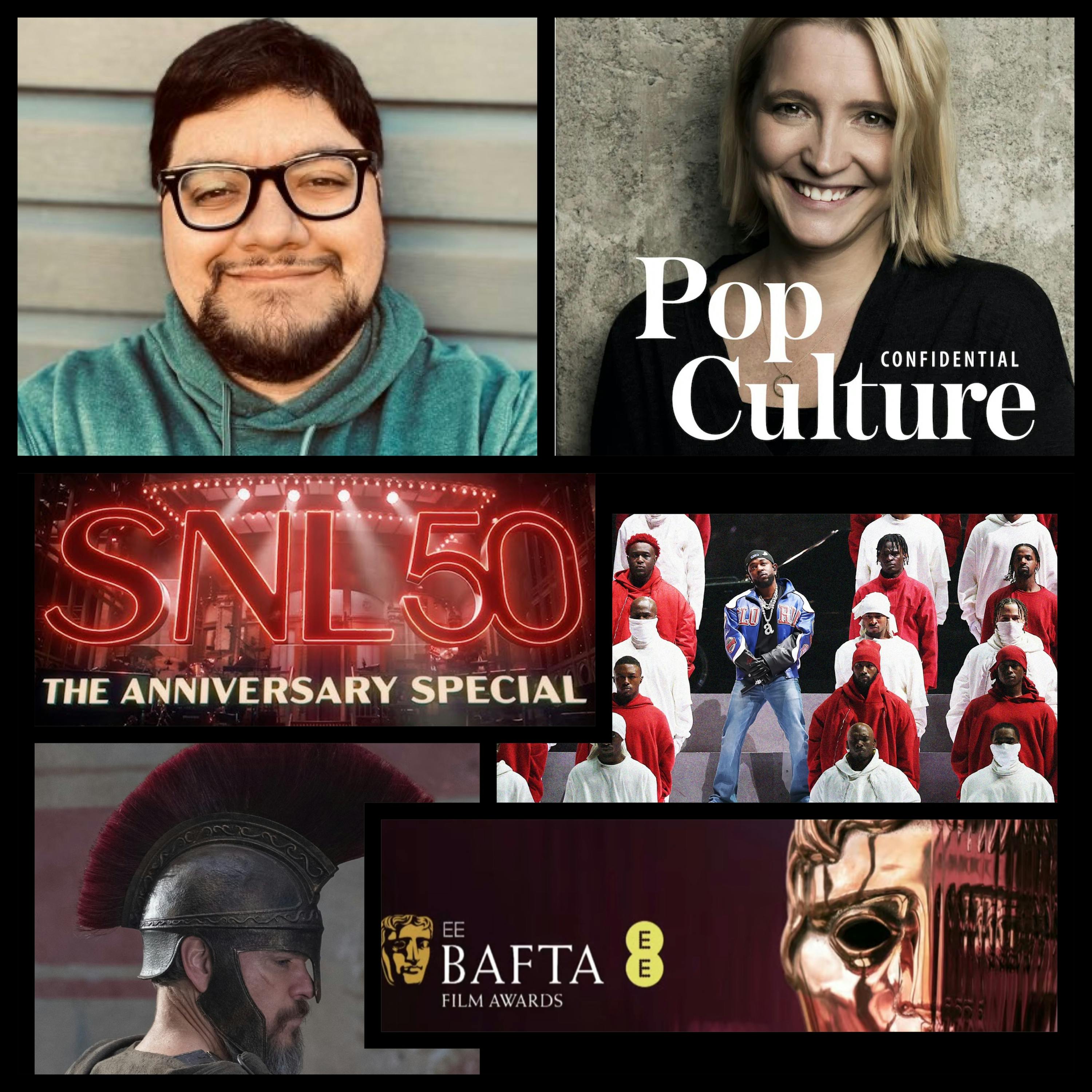 449: Pop Culture Grab Bag:  SNL 50, BAFTAs, SAG Predictions & More! (w/ Ryan McQuade) 449: Pop Culture Grab Bag:  SNL 50, BAFTAs, SAG Predictions & More! (w/ Ryan McQuade)