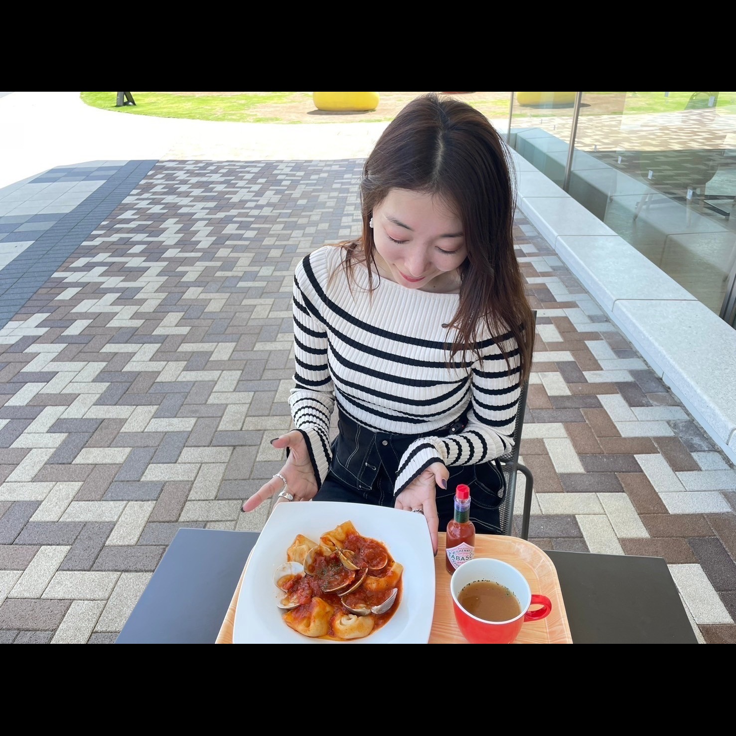 モチモチうどんのパスタアレンジ！　東北自動車道　佐野SA下り「ボンゴレ耳うどん」