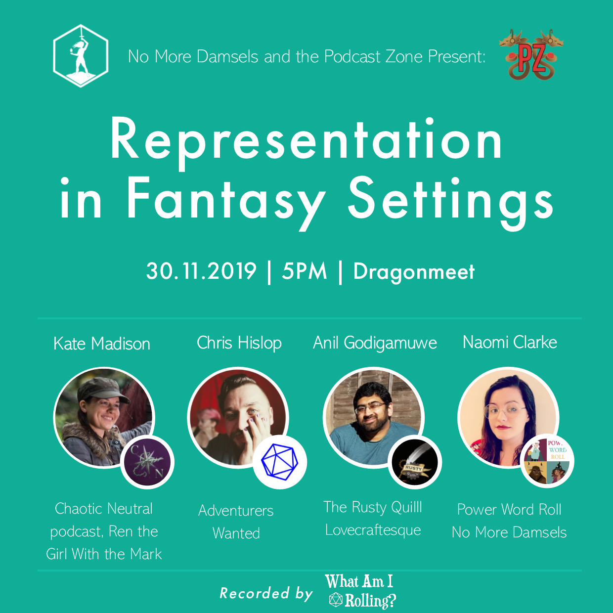 Bonus: No More Damsels' 2019 Dragonmeet Panel: 'Representation in Fantasy Settings' episode artwork