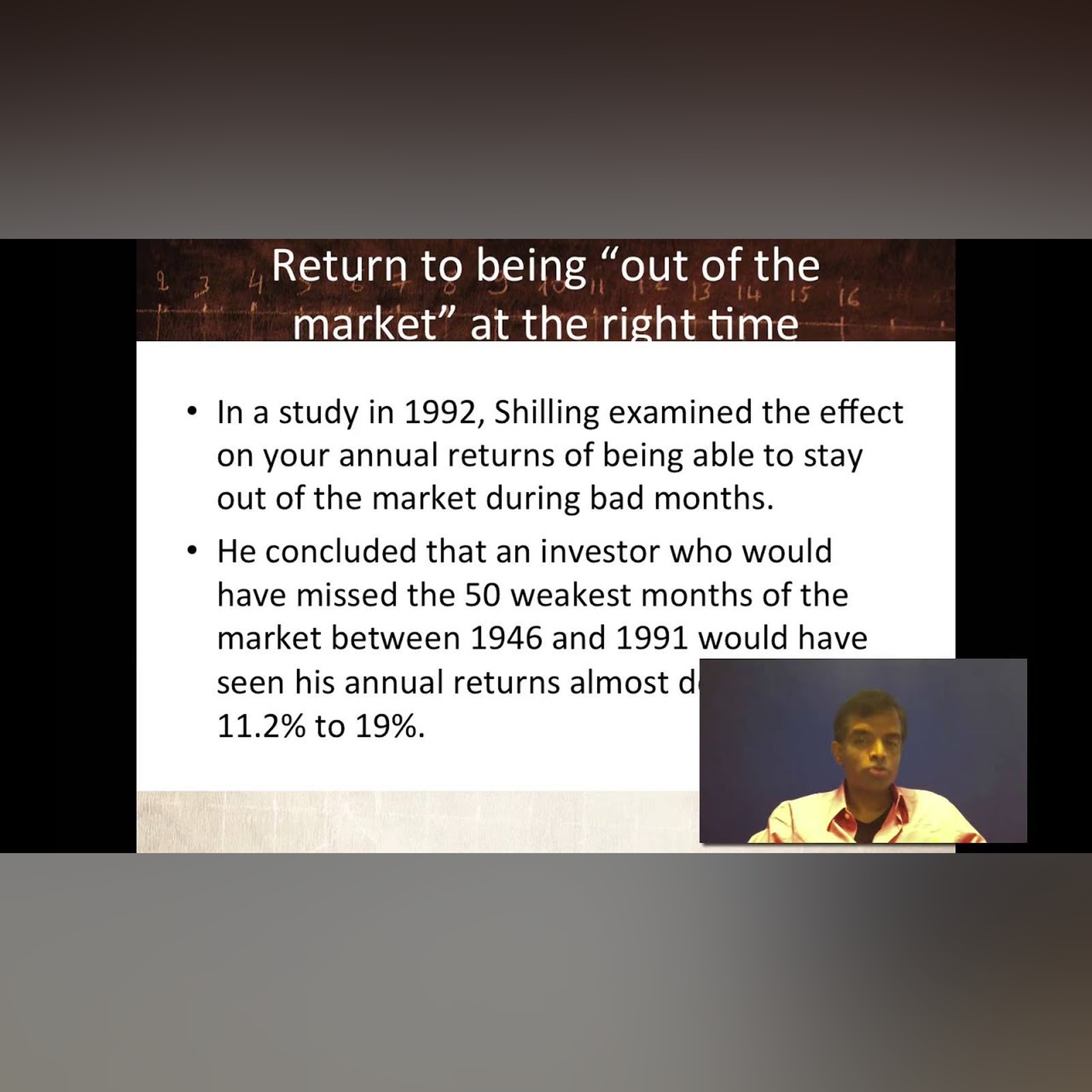 Session 30: Market Timing - Setting the Table