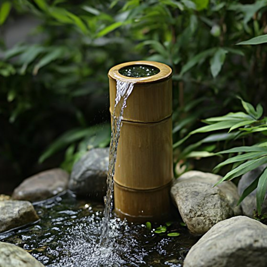Bamboo Water Fountain | Water Sounds White Noise for Sleeping 8 Hours