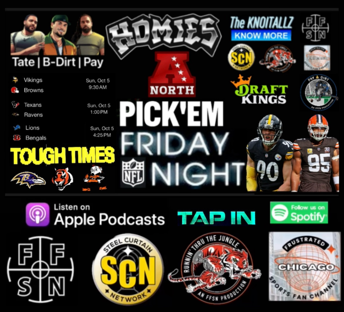 Homies: AFC North Matchup Breakdowns & Week 5 NFL Pick’em vs Spread