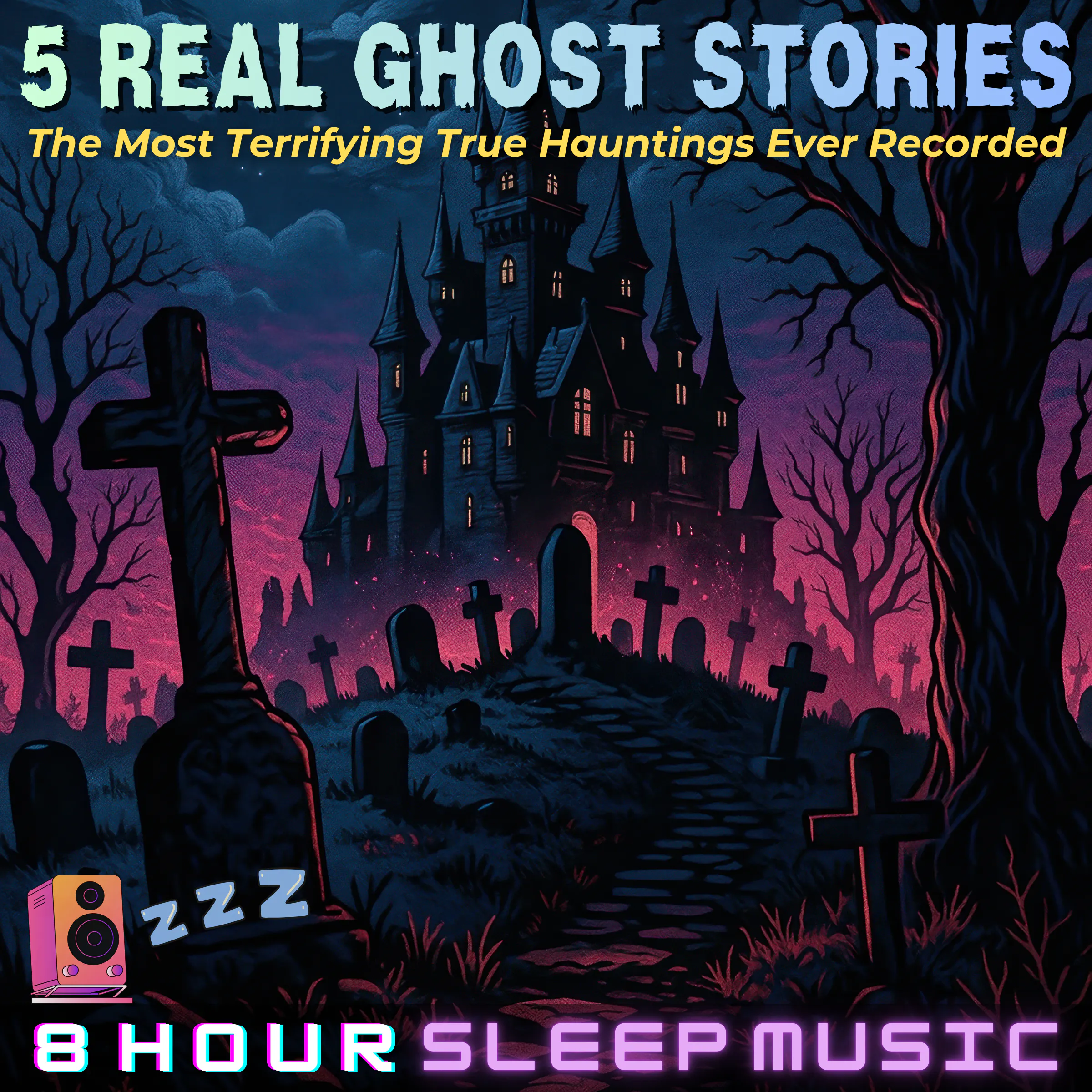 👻 5 Real Ghost Stories for Halloween | True Ghost Stories with Rain Sounds, Thunder, & Spooky Music 🕷️ episode artwork
