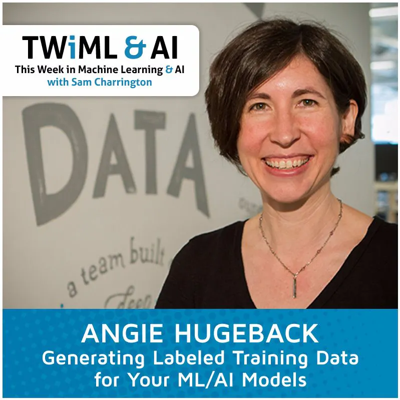 Angie Hugeback - Generating Training Data for Your ML Models - TWiML Talk #6 Episode cover
