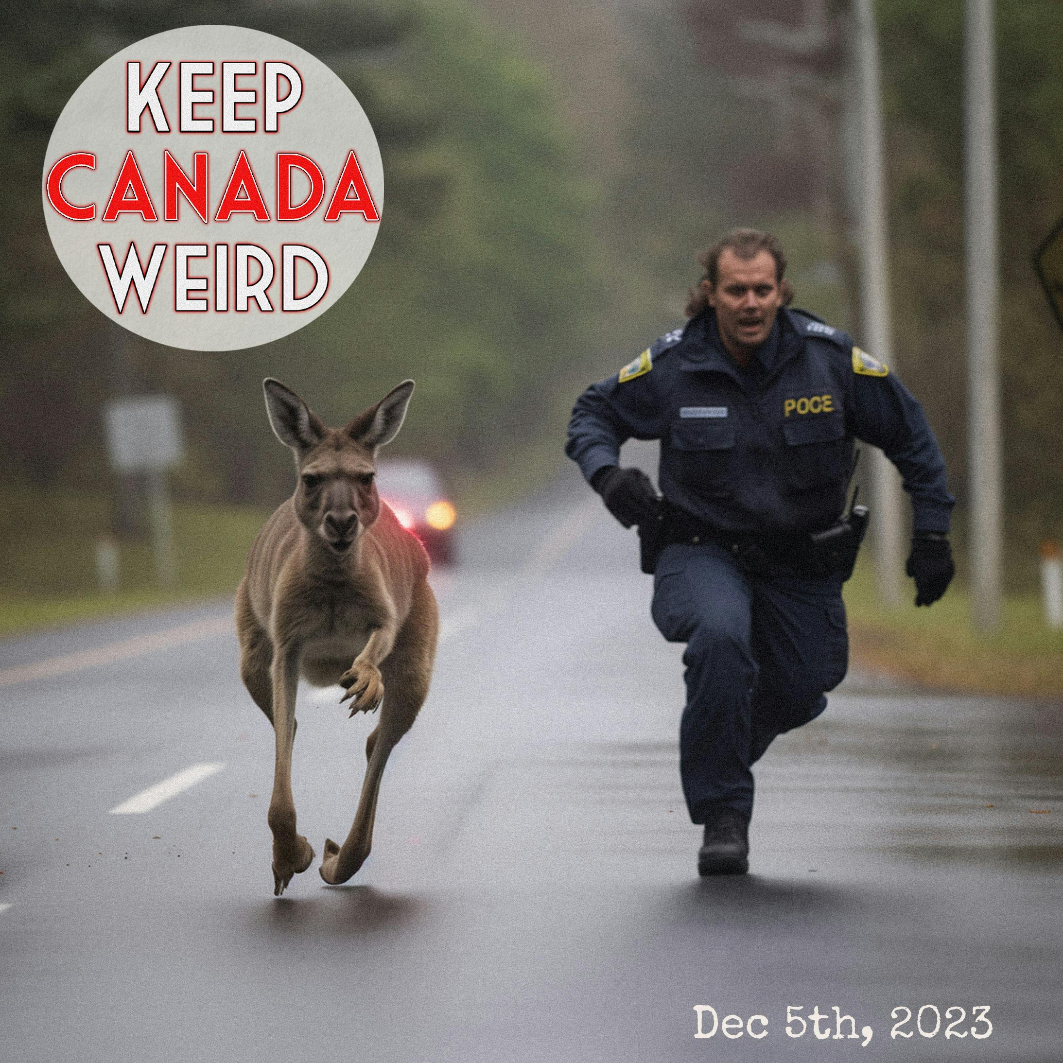 KEEP CANADA WEIRD - Dec 5th, 2023 - MANHUNT: Kangaroo, TOPSECRET ROMANCE SCAM, stolen cat, and space rocks