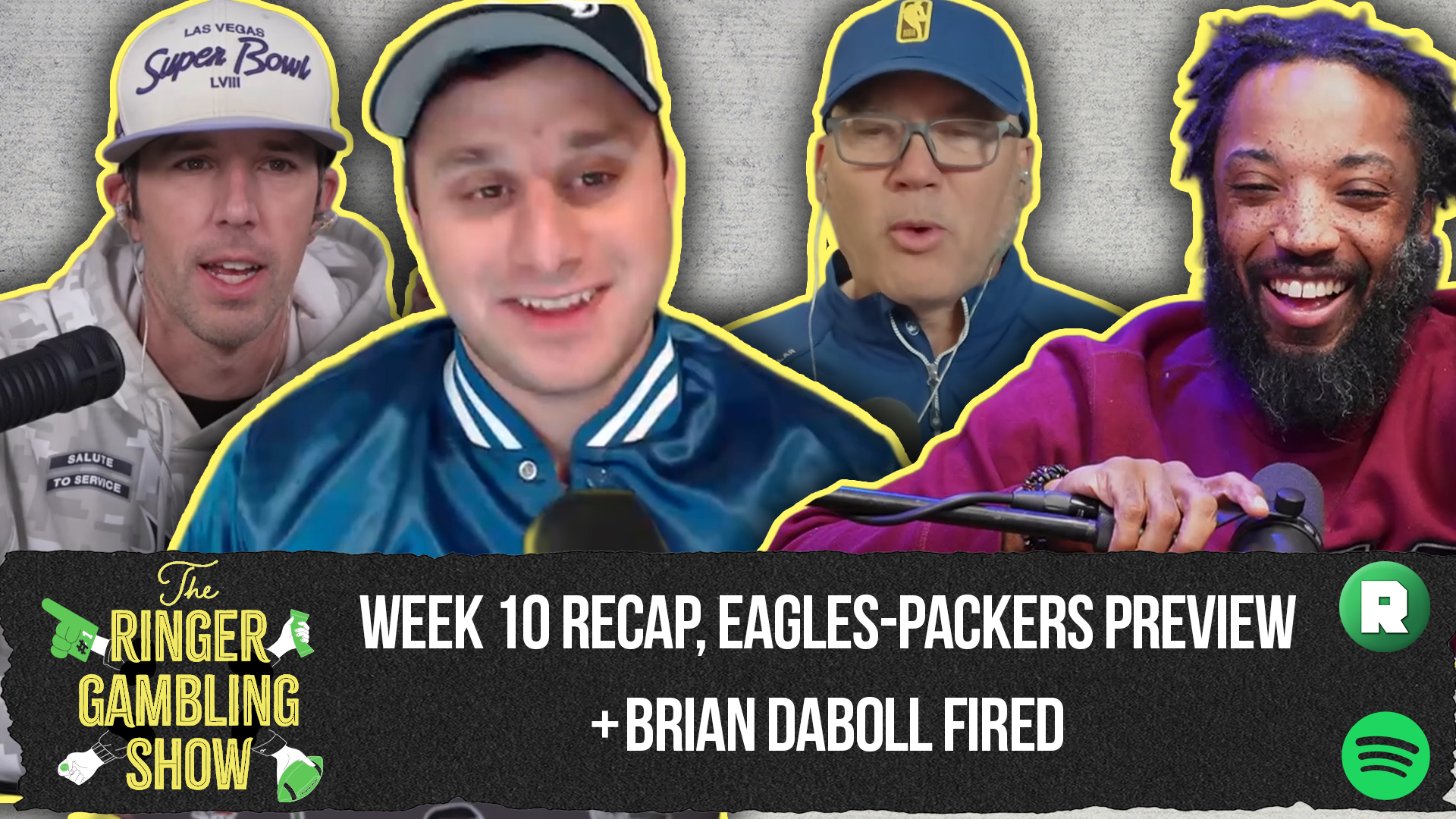 Week 10 Recap, Eagles-Packers Preview, and Brian Daboll Fired | The Ringer Gambling Show