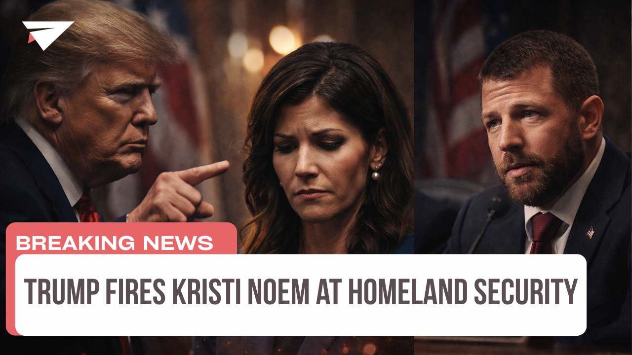 Trump Fires Kristi Noem at Homeland Security, Breaking News