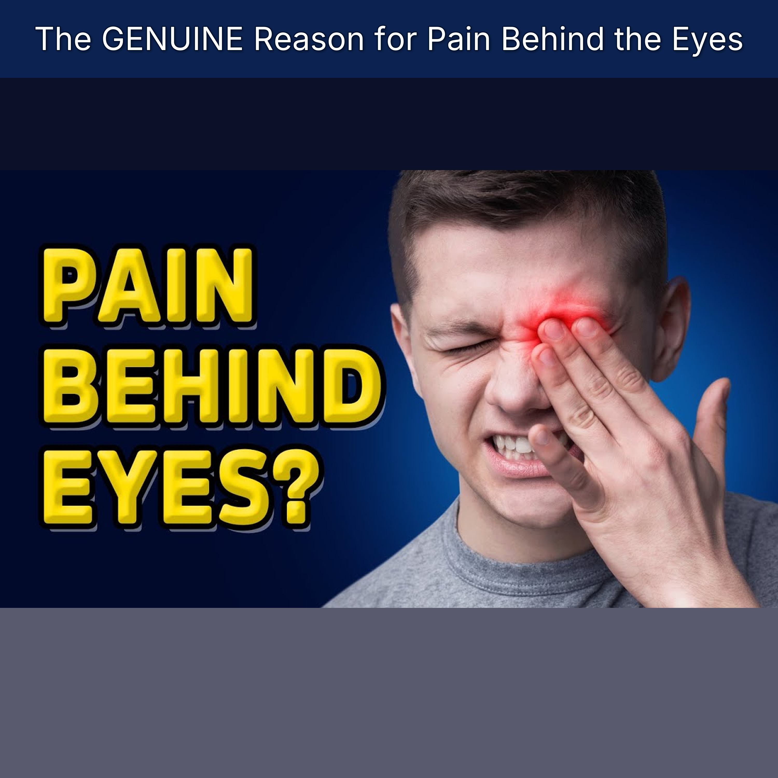 The GENUINE Reason for Pain Behind the Eyes episode artwork