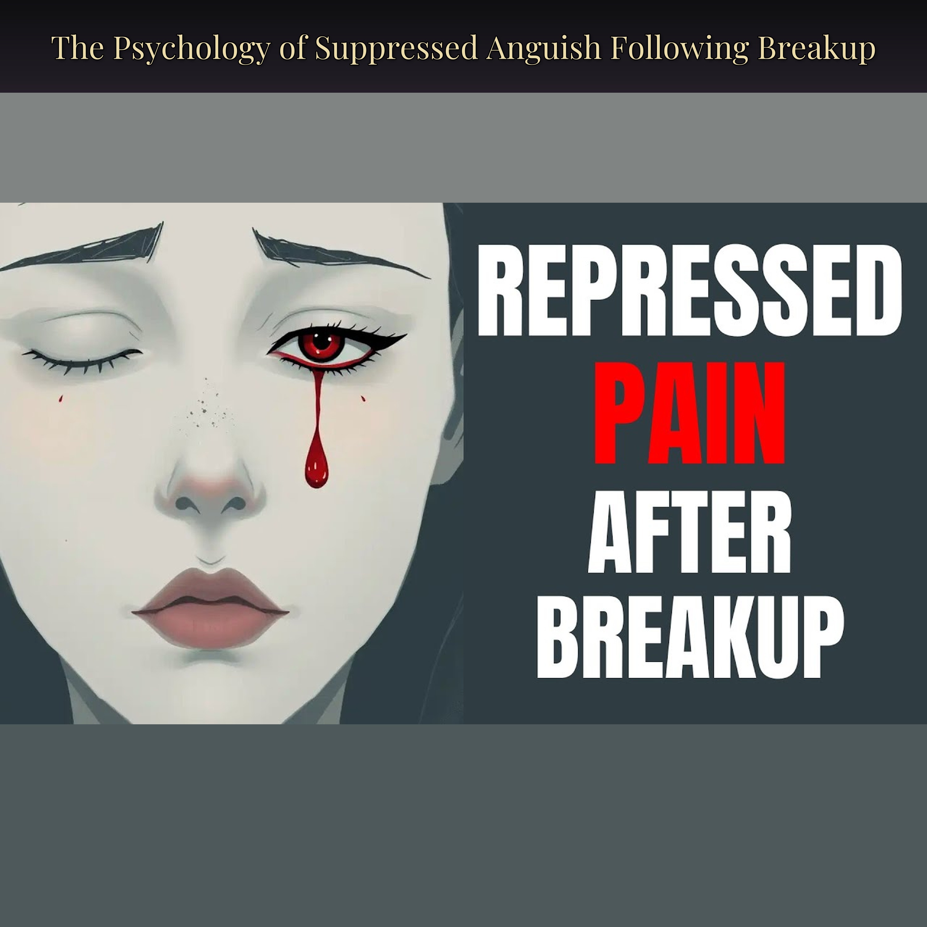 The Psychology of Suppressed Anguish Following Breakup