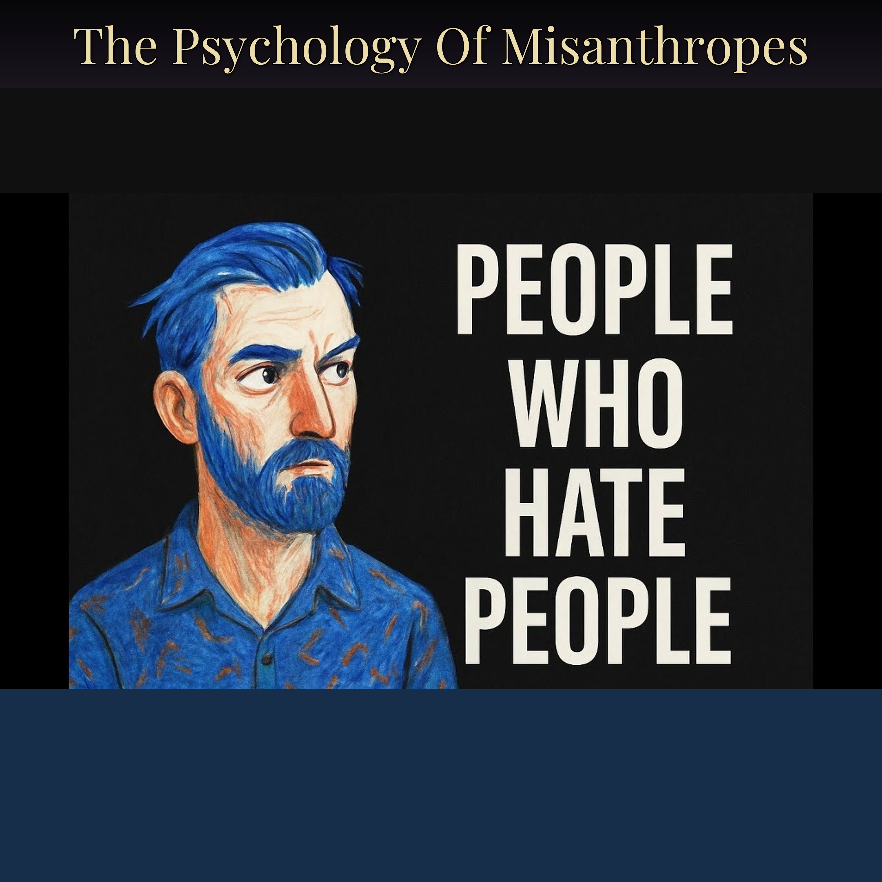 The Psychology Of Misanthropes