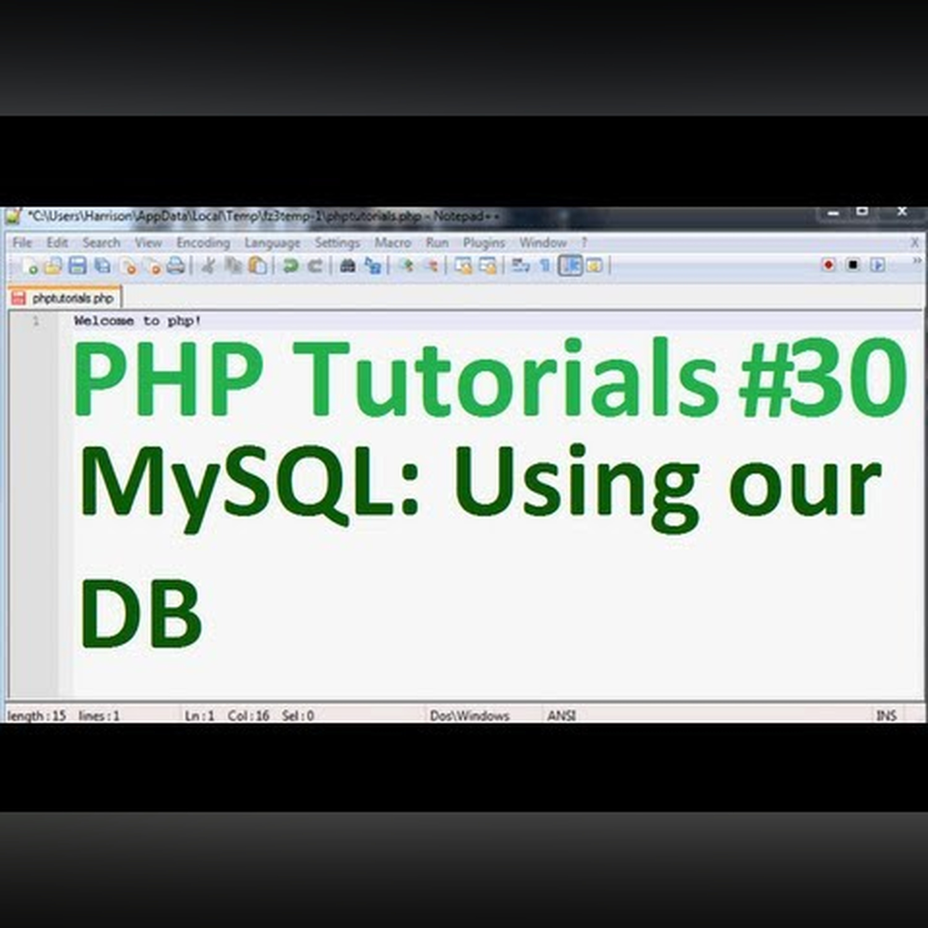 Basic PHP Programming Tutorial 30: MySQL database in Use episode artwork