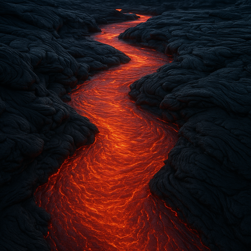 Lava Flow, - Natural Sounds | for Sleep & Stress Relief, Lava River