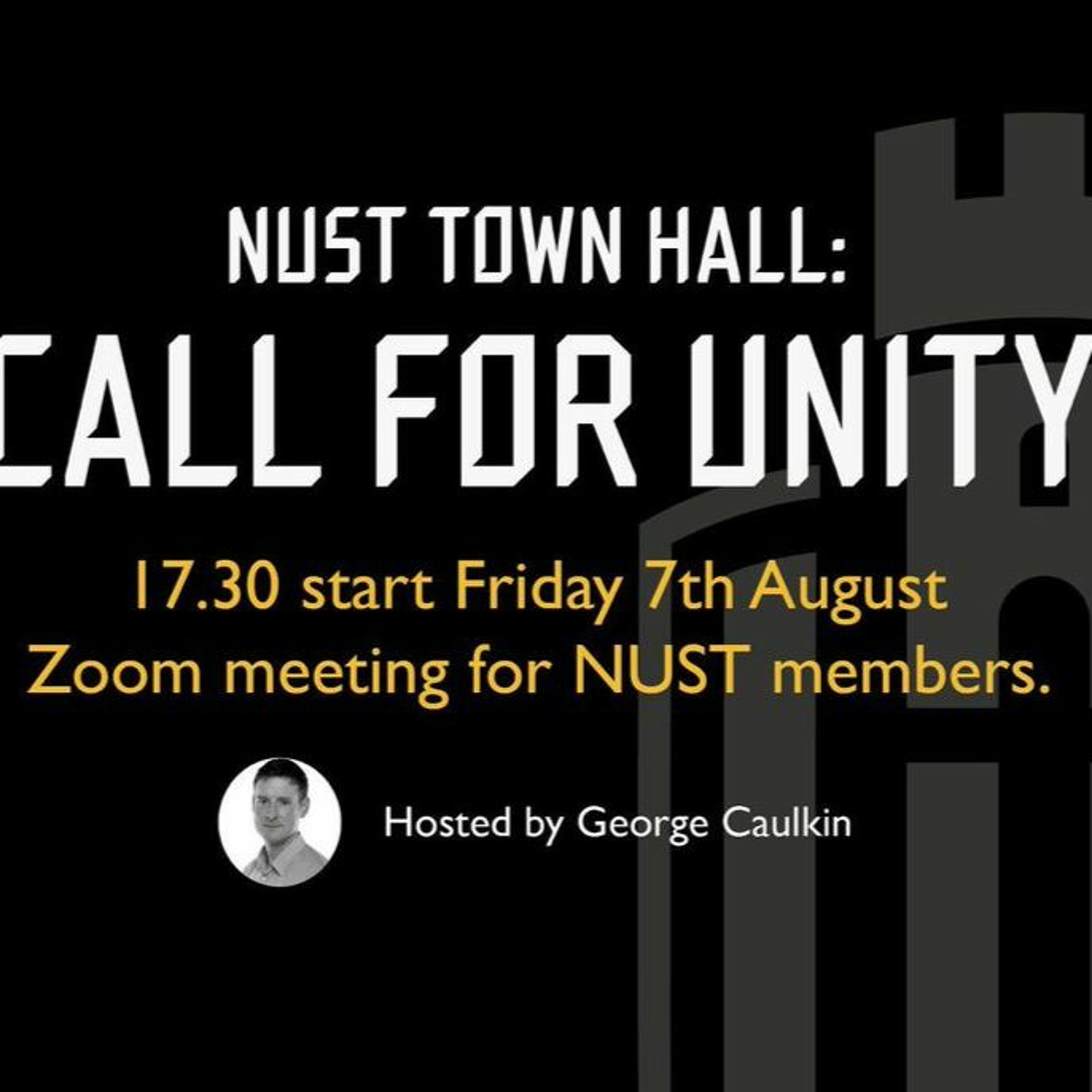 NUFC Podcast: NUST Live Zoom Event - 'Call for Unity' hosted by George Caulkin