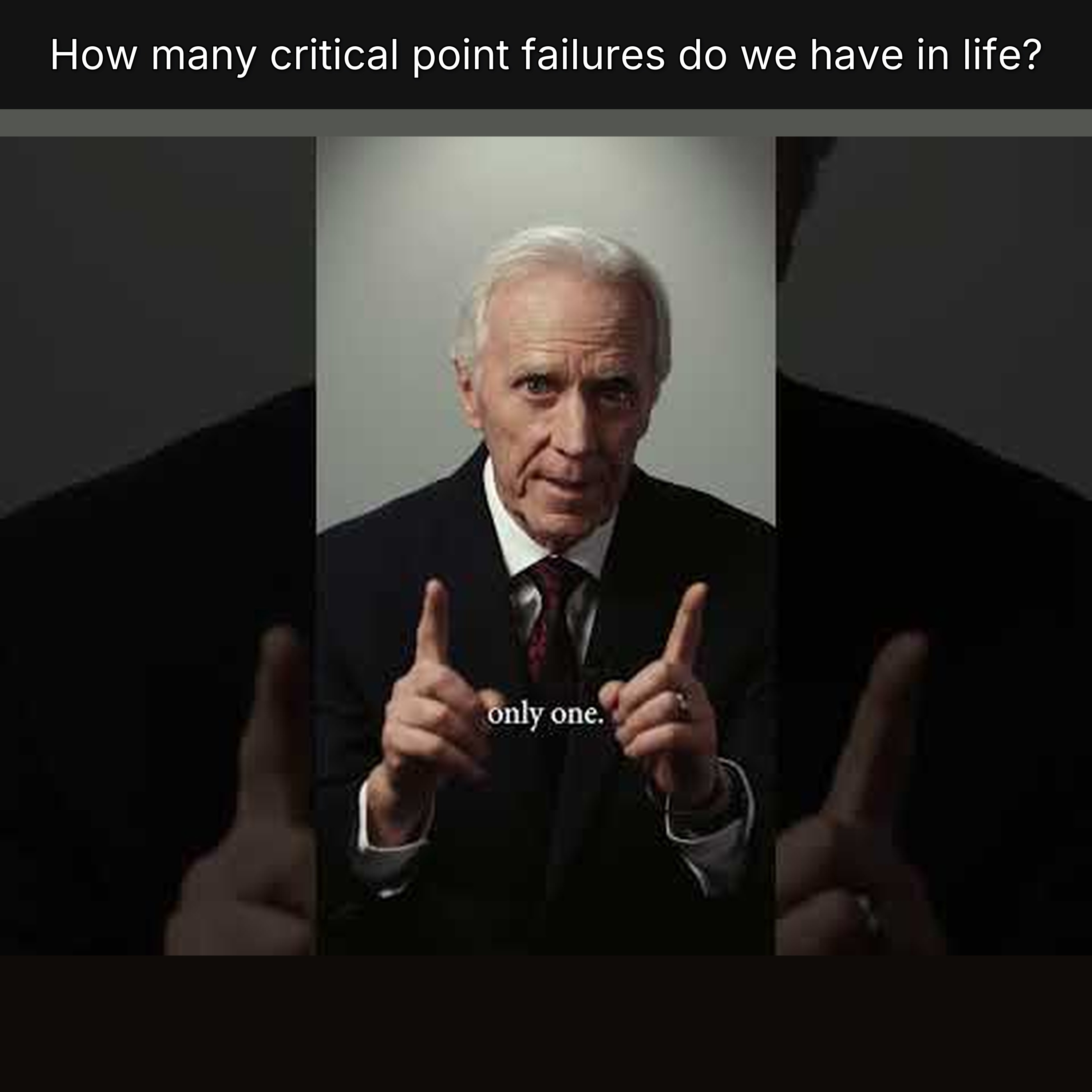How many critical point failures do we have in life? episode artwork