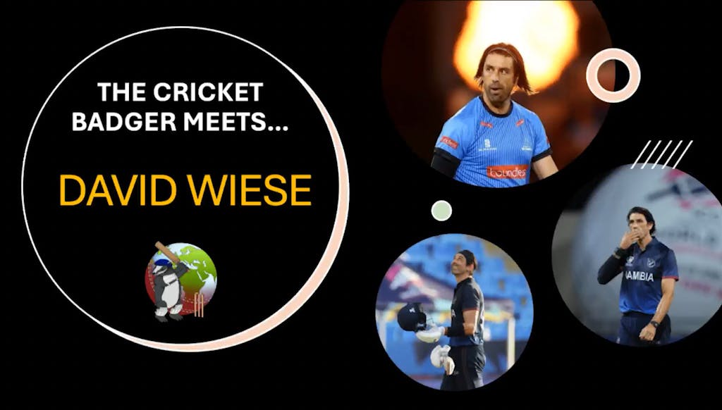 602 The Cricket Badger Meets - DAVID WIESE - South Africa, Namibia and T20 franchise air miles! 602 The Cricket Badger Meets - DAVID WIESE - South Africa, Namibia and T20 franchise air miles!